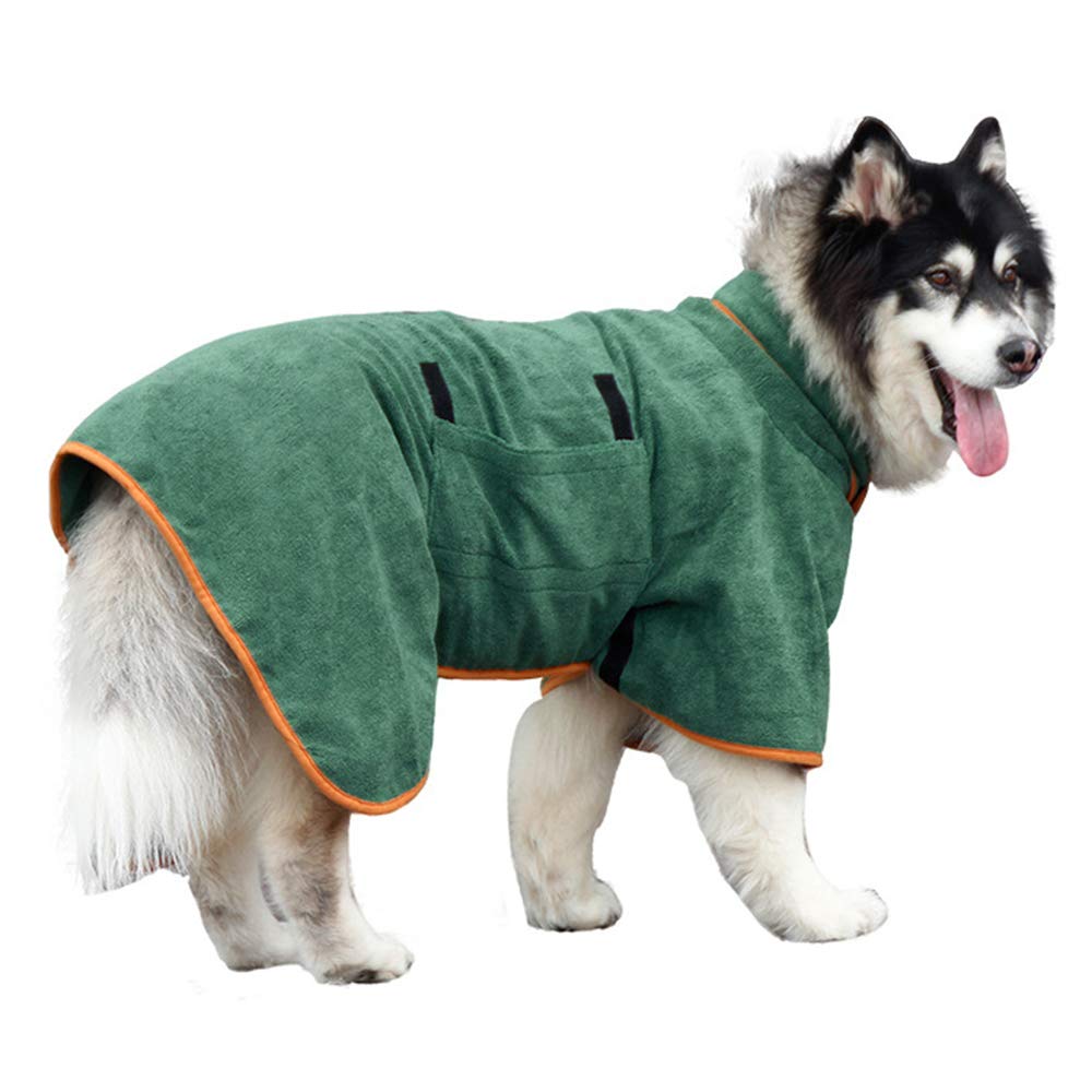 Dog Drying Coat Bathrobe Towel, Microfibre Material Fast Drying Super Absorbent Dog Bath Robe, Pet Quick Drying Moisture Absorbi