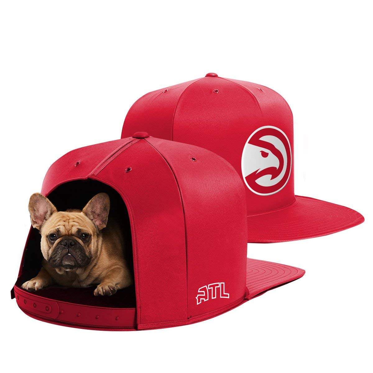 NBA Atlanta Hawks NAP CAP Pet Bed, Red, Small