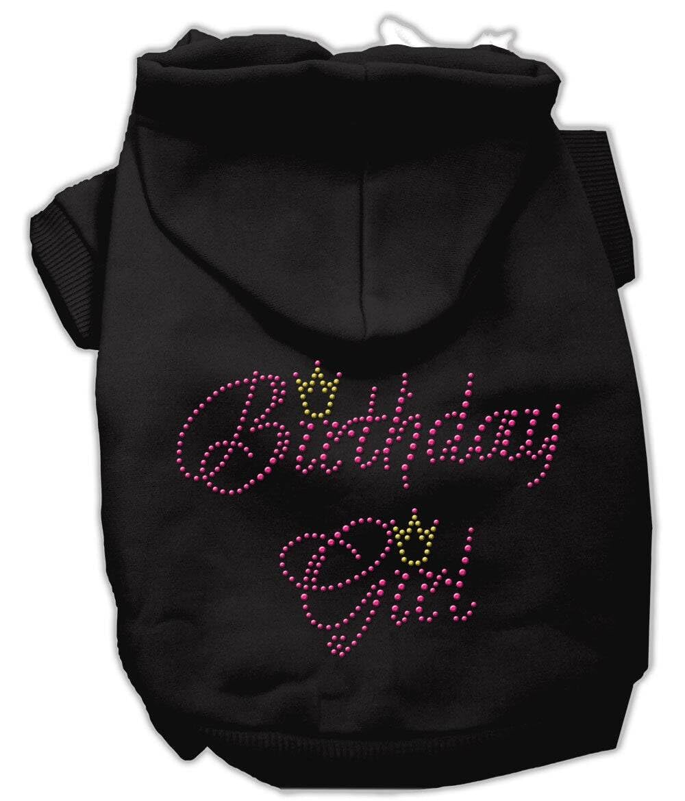 Mirage Pet Products 10-Inch Birthday Girl Hoodies, Small, Black