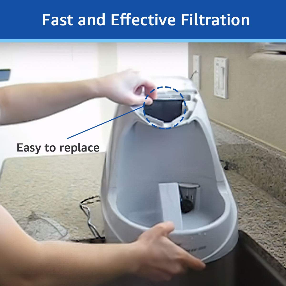 Myfatboss Charcoal Water Filter, Replacement Carbon Filters (2-Chamber) Dog And Cat Water Fountain Filters Compatible With Drinkwell Pet Fountain, 12 Filters