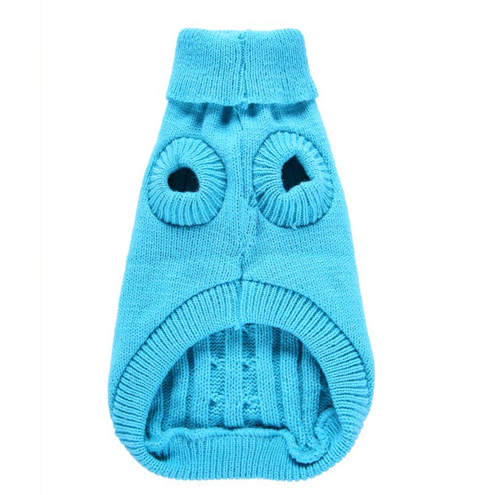 Dog Sweater, Warm Pet Sweater, Dog Sweaters For Small Dogs Medium Dogs Large Dogs, Cute Knitted Classic Cat Sweater Dog Clothes Coat For Girls Boys Dog Puppy Cat (Xx-Small, Light Blue)