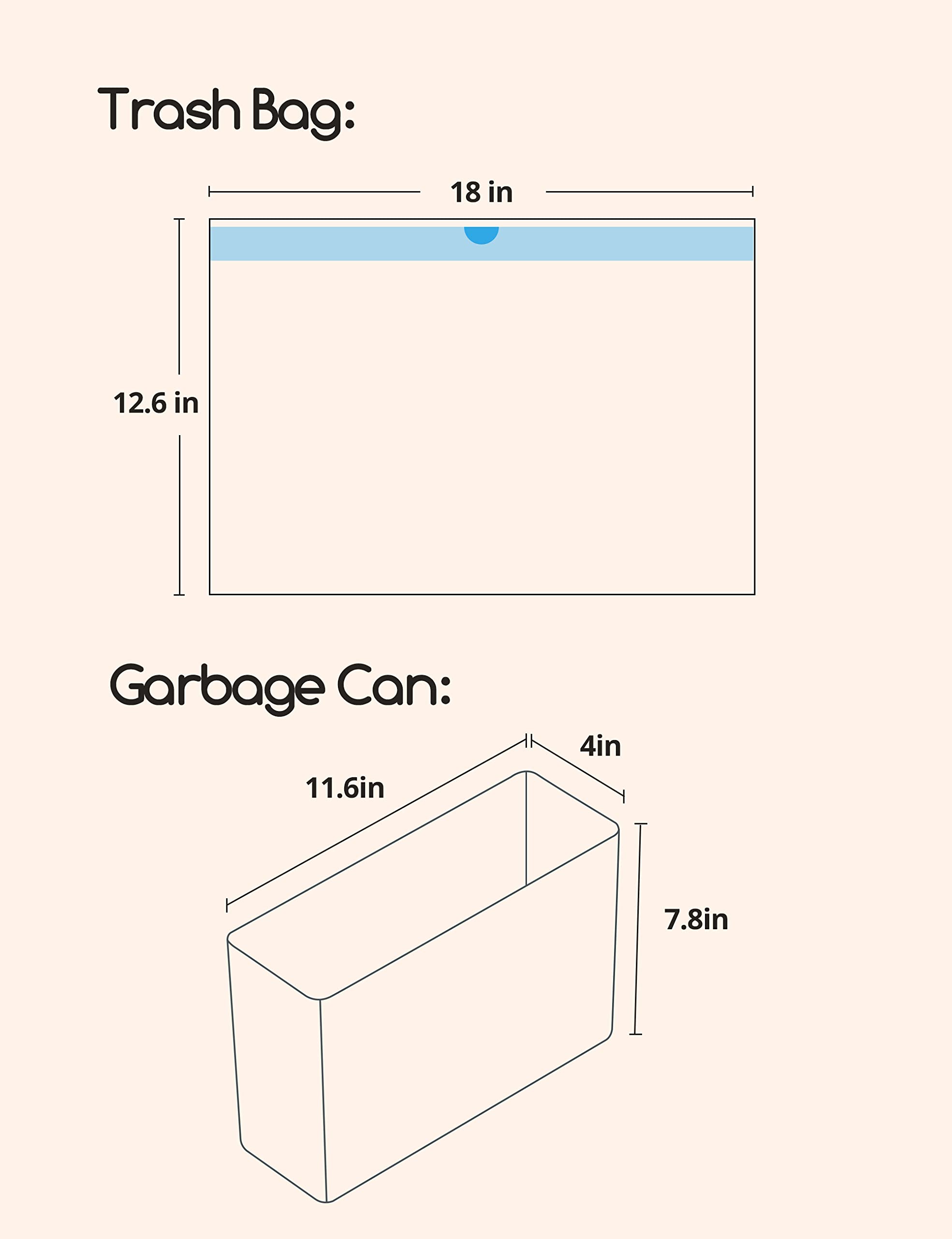 Meowant Cat Litter Box Liners, 20pcs Thickened Plastic Drawstring Bags for MW-SC01/MW-SC02, One Size, Liner Color