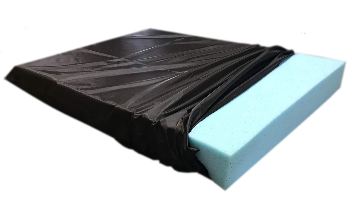 High Density Solid Blue Cooling Gel Infused Memory Foam Pad Dog Pet Bed + Internal Waterproof Cover (47X29X4 Inches (2Pack))