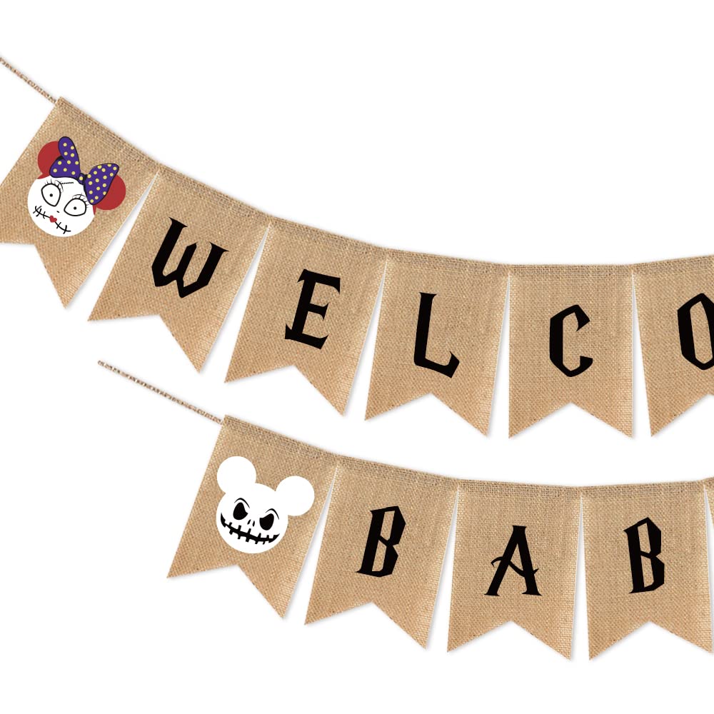 Jack And Sally Welcome Baby Banner