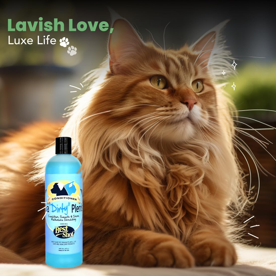Best Shot Ultra Dirty Plenish Conditioner, Ideal Pet Grooming Conditioner, Protein-Enriched Moisturizing Conditioner For Any Dog, Cat, Or Horse, Agree Fragrance, 16 Oz.