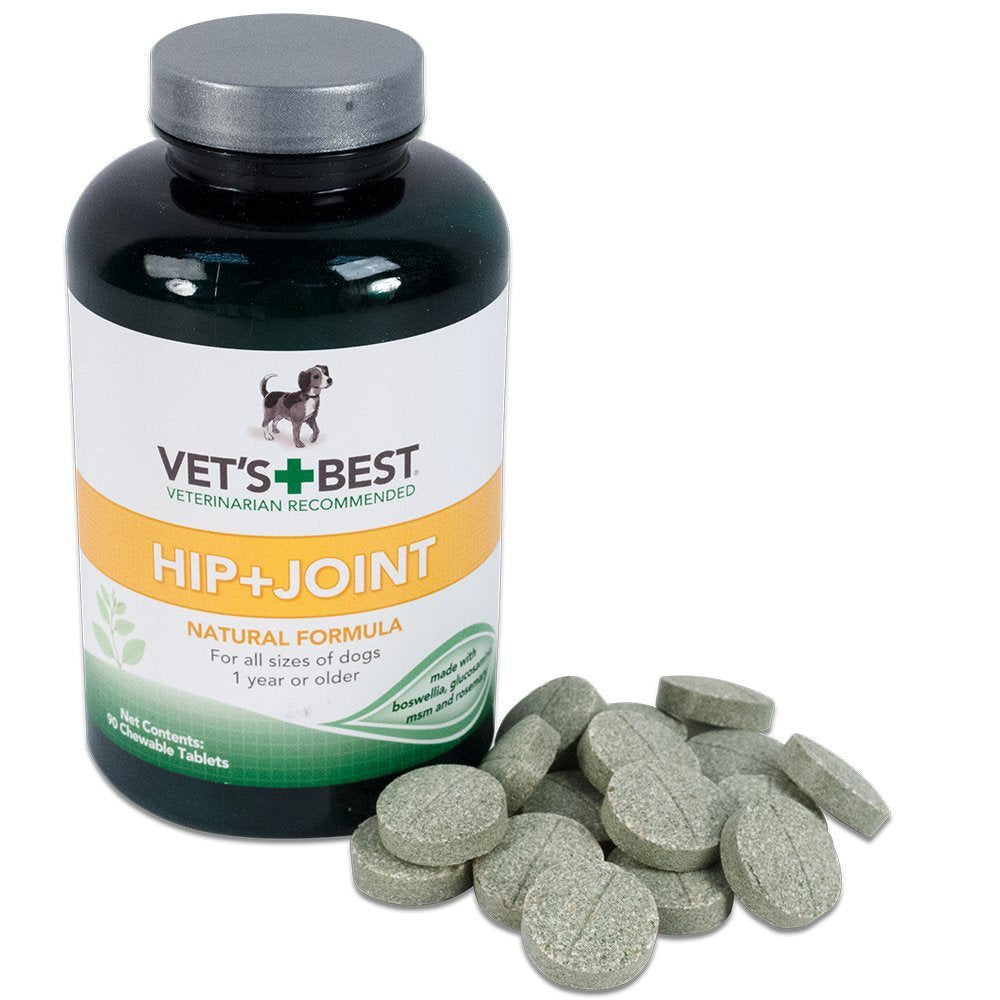 Vets Best Hip & Joint Dog Supplements, 90 Chewable Tablets