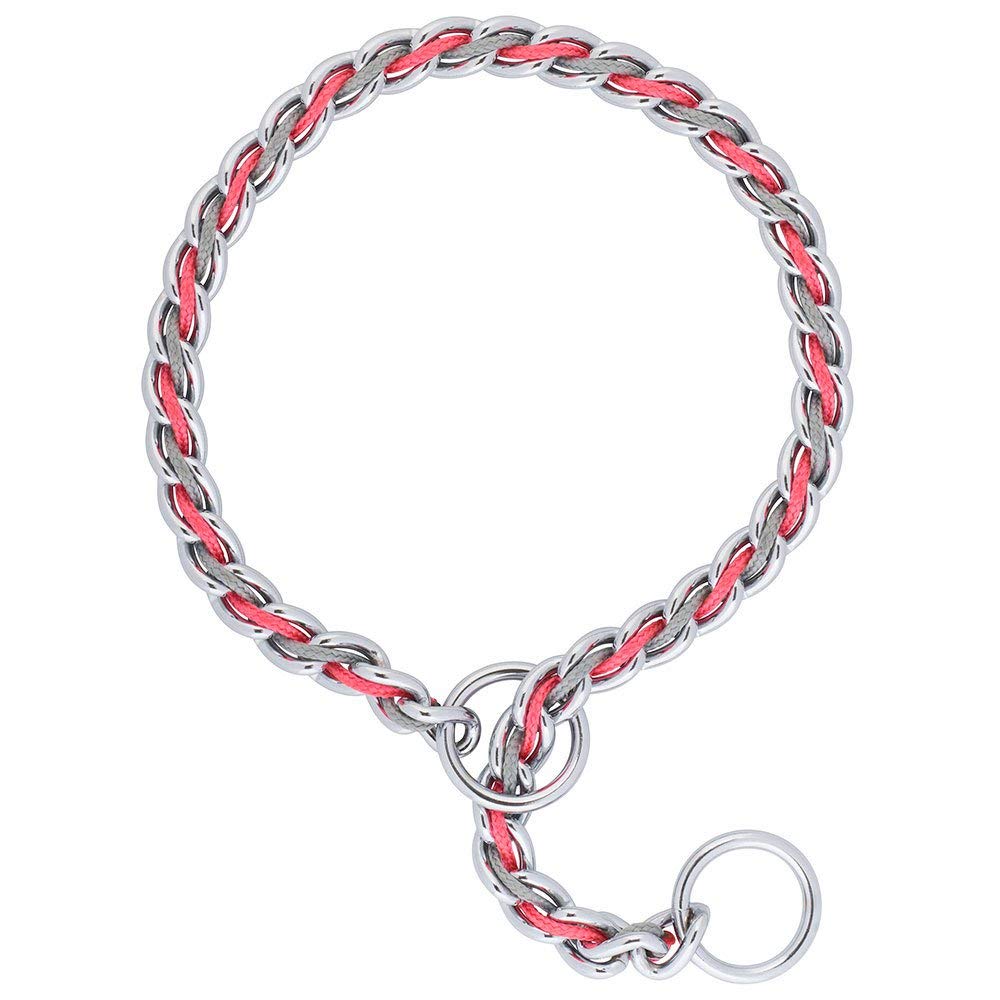 Terrain D.O.G. Laced Chain Slip Collar, 20-Inch X 3.5 Mm, Pink/Gray