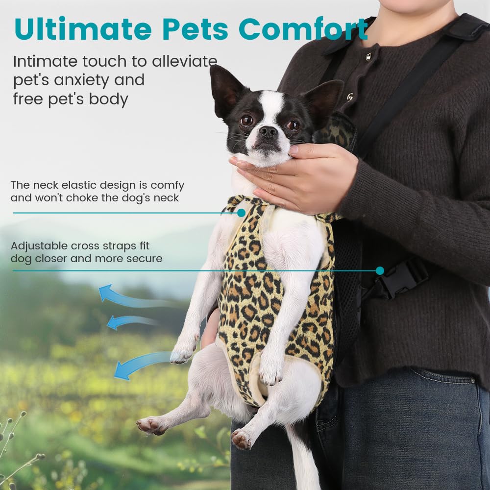 Inspack Dog Cat Backpack Carrier, Dog Carrier Comfortable For Small Medium Dogs, Pet Dog Front Chest Carriers Backpacks, Puppy C