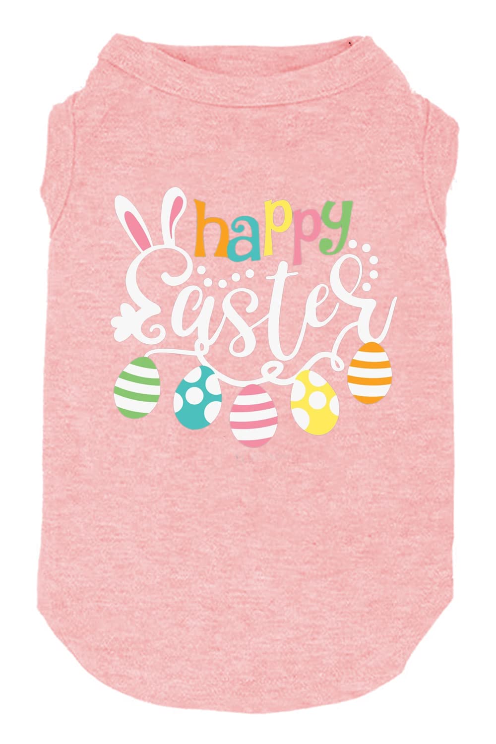Happy Easter Shirts For Dog Funny Print Vest For Small Medium Large Dogs Soft And Light-Weight T Shirts Gift For Puppy (Small, P