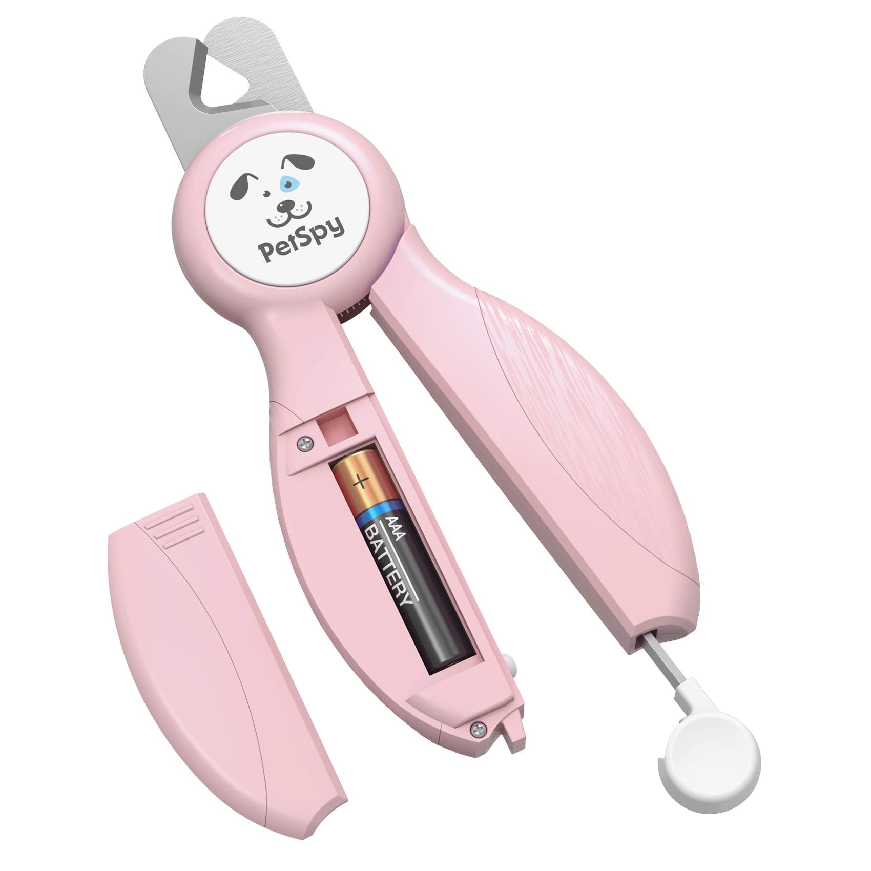 Newest Dog Nail Clippers With Led Guide Light, Professional Claw Care Pet Nail Clipper & Trimmer With Nail File, Razor Sharp Bla