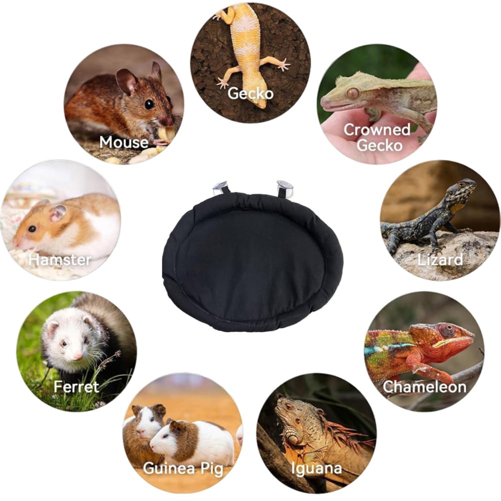Forzena Bearded Dragon Bed With Suction Cup Soft Sleep Cushion Mat Washable For Travel Reptile Tank Pad Small Animal Carrier For