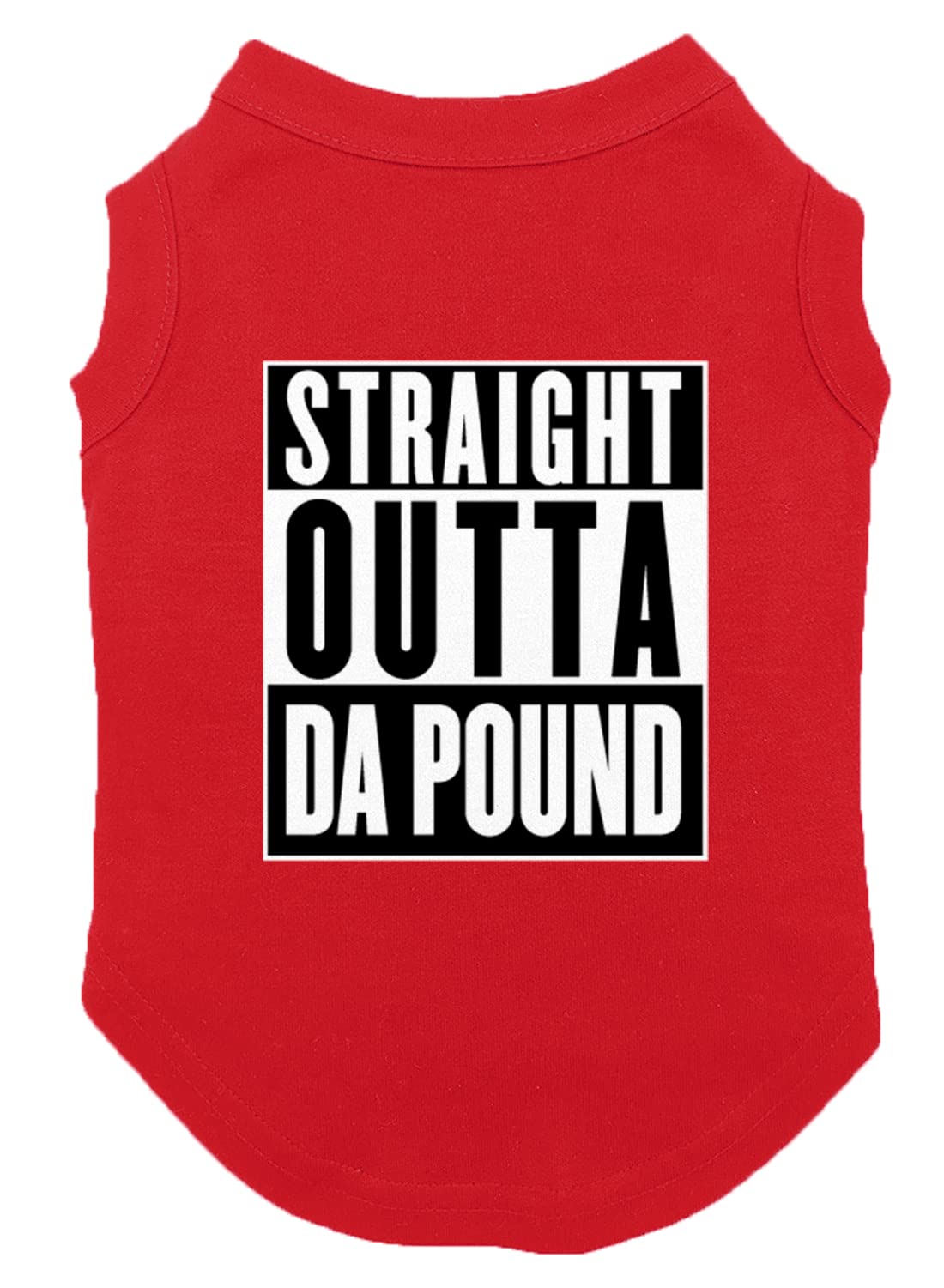 Straight Outta Da Pound - Rescue Dog Shirt (Red, 3X-Large)