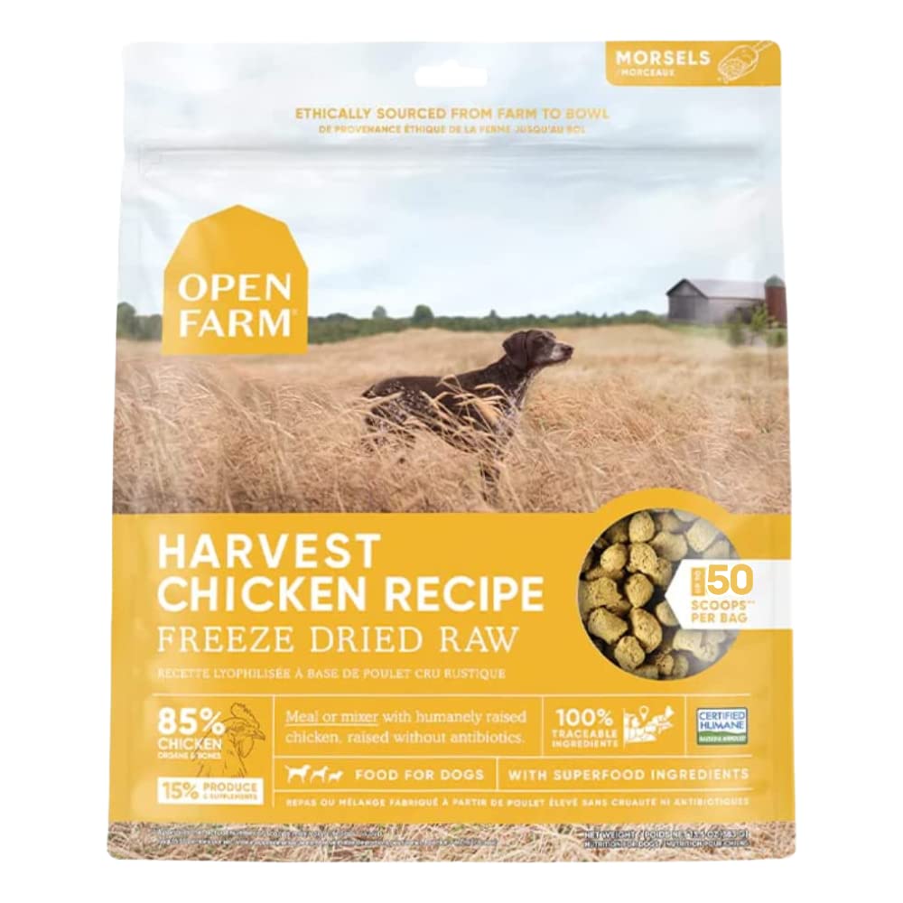 Open Farm Freeze Dried Raw Dog Food, Humanely Raised Meat Recipe with Non-GMO Superfoods and No Artificial Flavors or Preservati