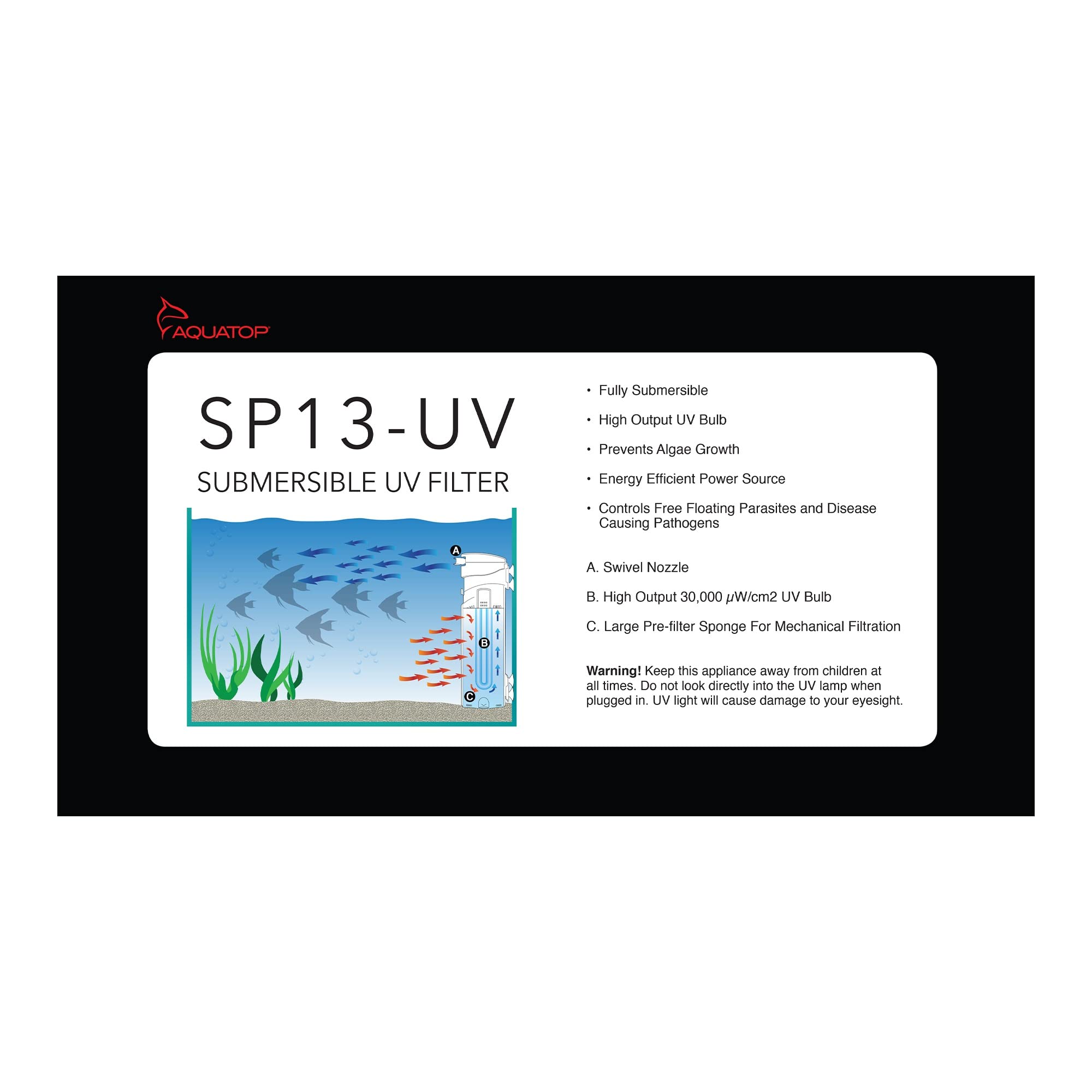 Aquatop Submersible UV Filter with Pump