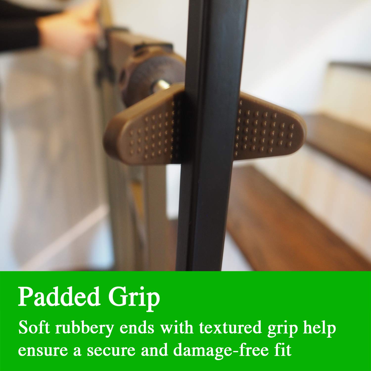 Baby Gate Guru Extra Long M8 (8Mm) Stair Banister Adapter Y-Spindle Rods 2 Pack For Pressure Mounted Baby And Pet Safety Gates (8Mm, Bronze)