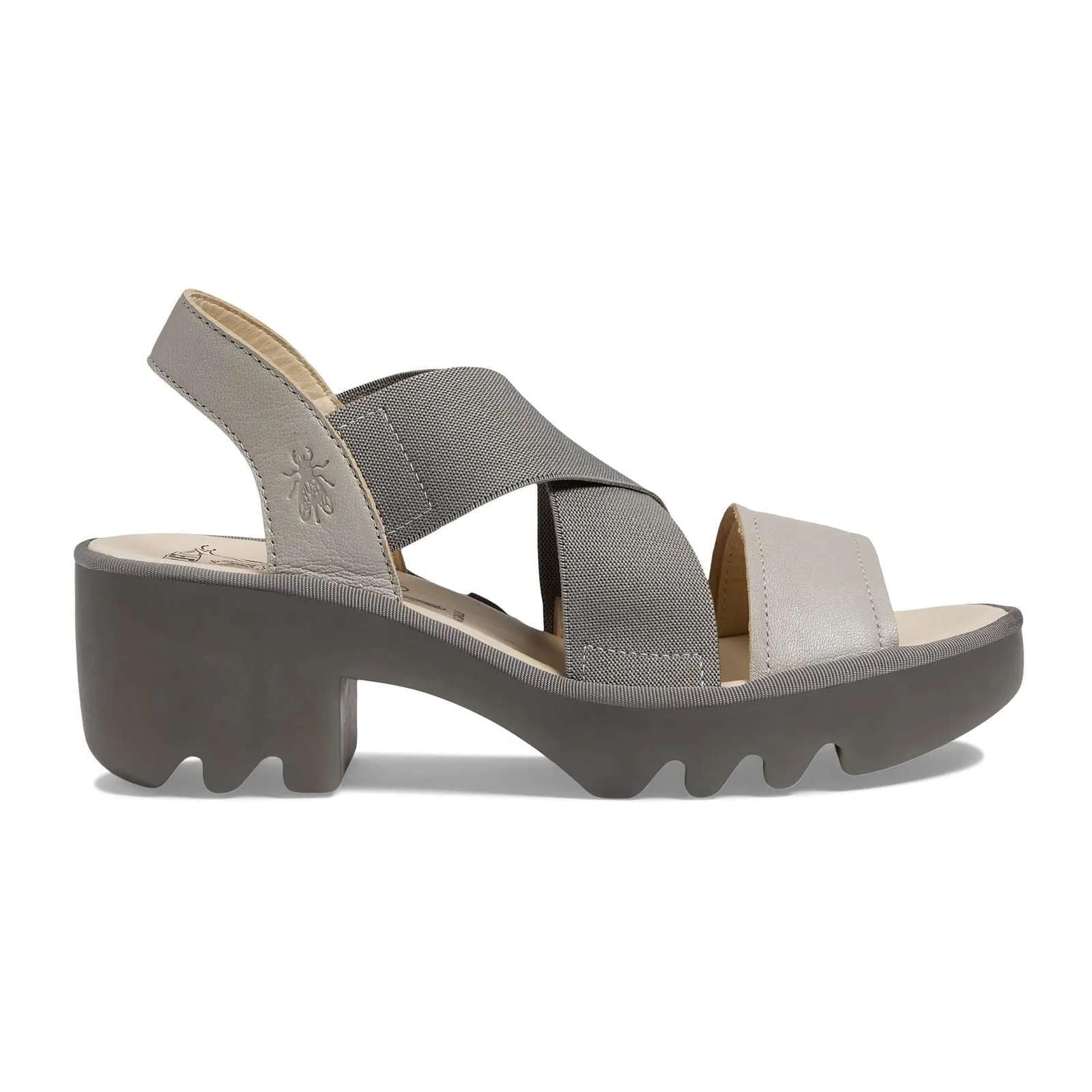 Fly London Womens Wedges Sandal, Silver, 10