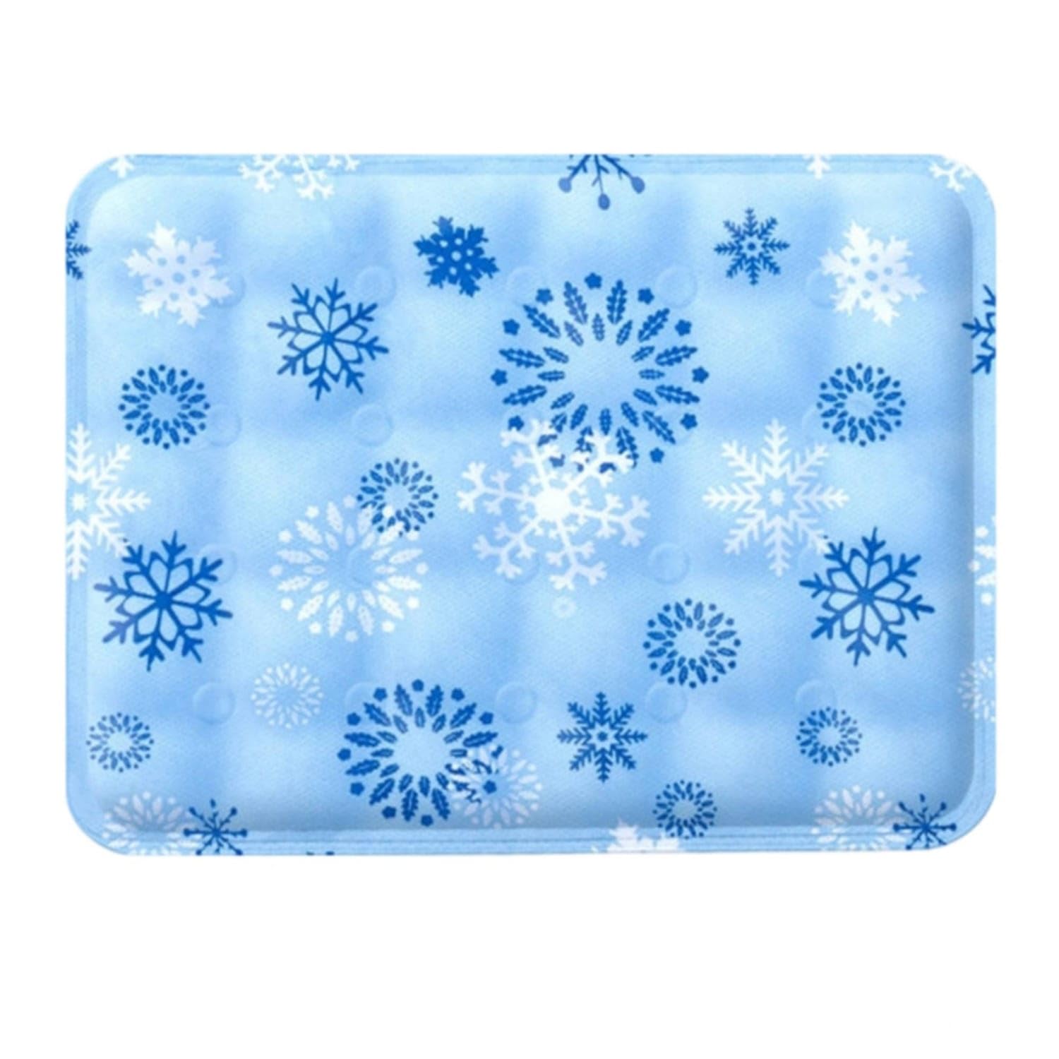 Ojiva EasyUse Pet Cooling Mat Cushioned Cooling Mat with Gel PressureActivated for Pets, Dogs, Cats, Floor, M, Light Snowflake