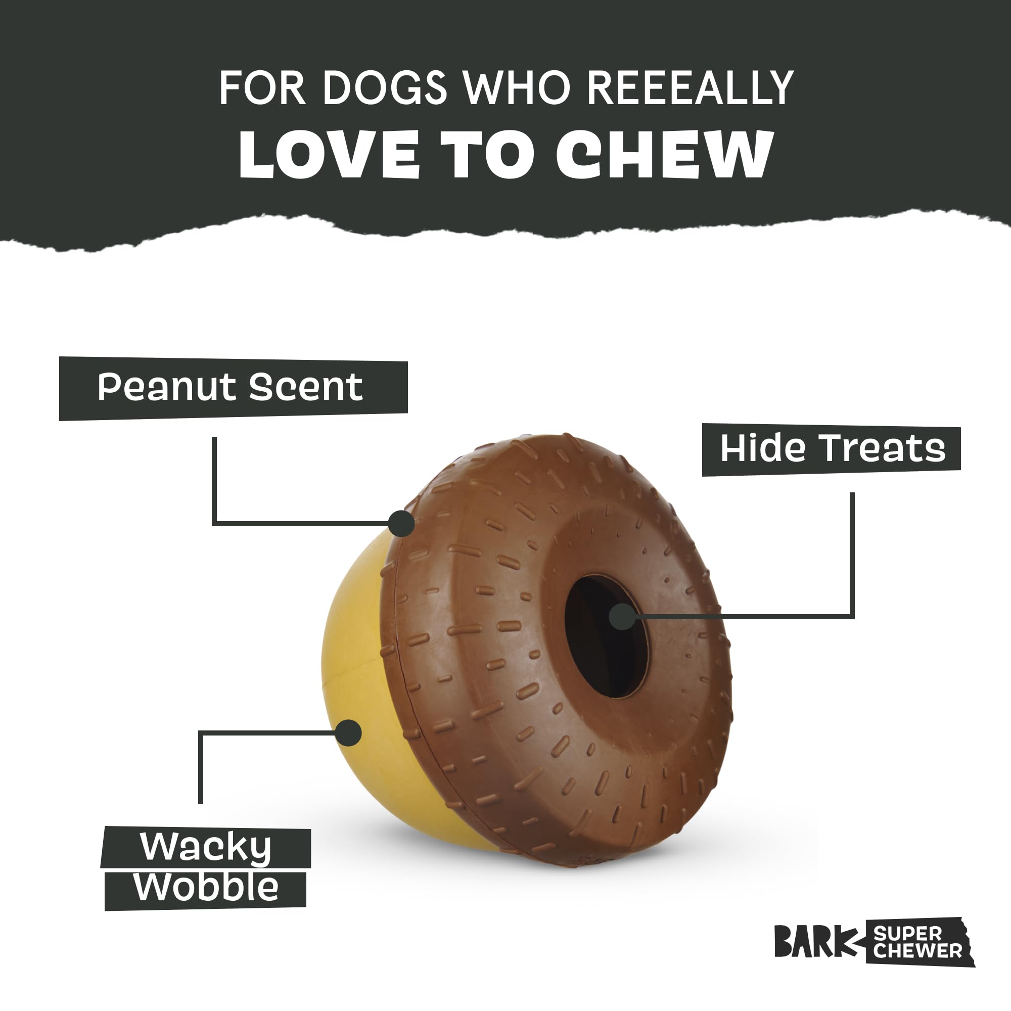 Barkbox Acornucopia Treat Dispensing Indoor/Outdoor Chewer Toy, Large