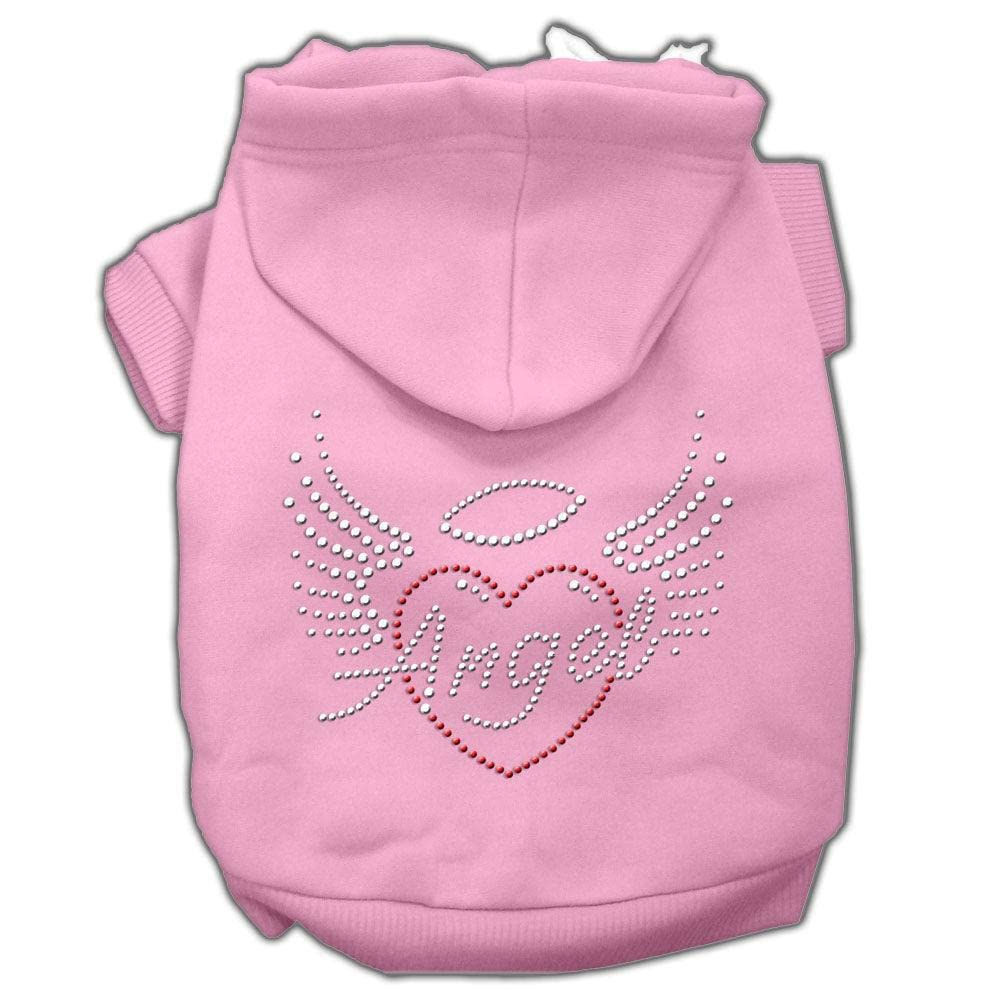 Pet, Dog & Cat Hoodie Rhinestone, 'Angel Heart' Baby Blue 2Xl (20-25 Lbs.)