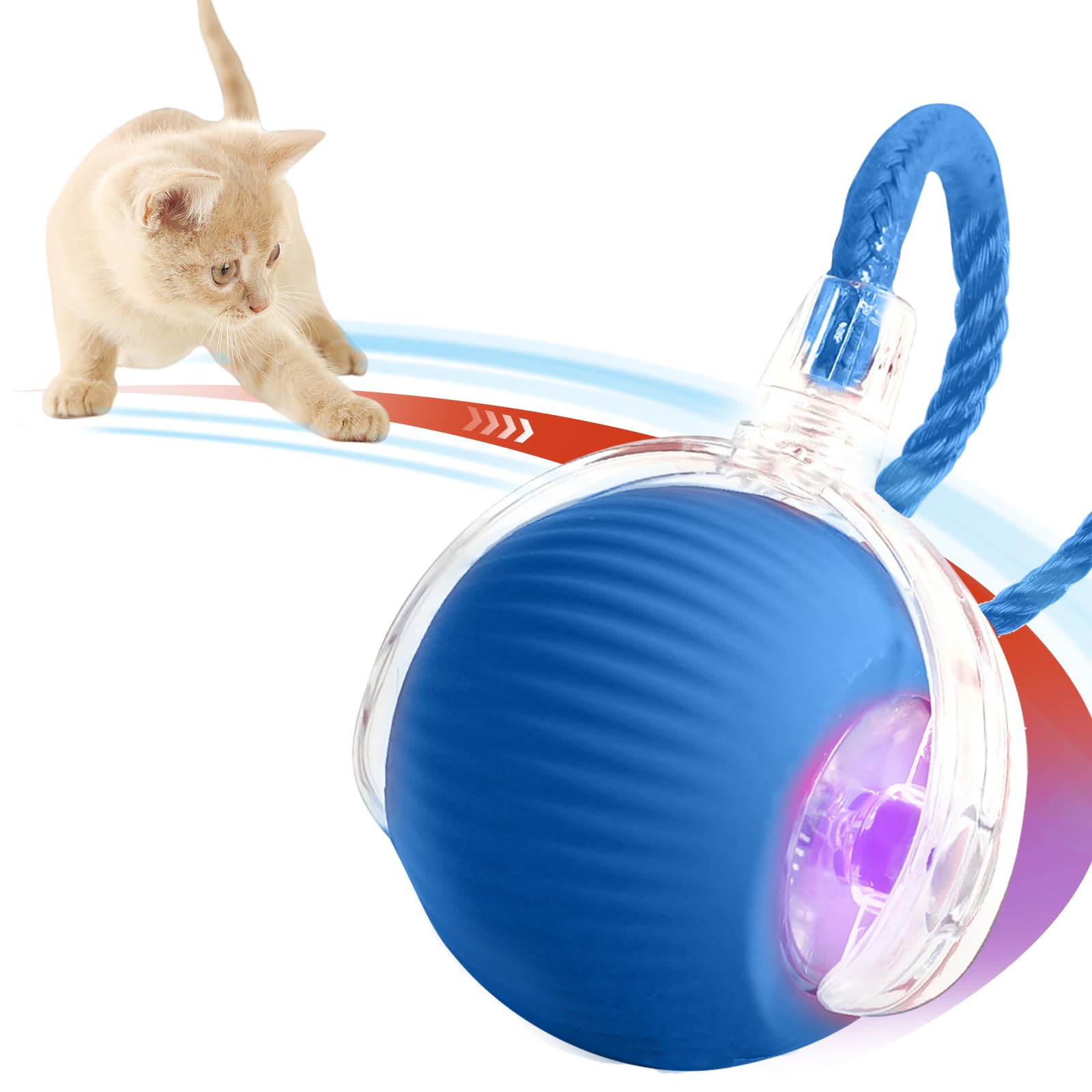 Nonendu Interactive Cat Toys For Indoor Cats, Rechargeable 360 Automatic Moving Cat Toy For Bored Indoor Adult Cats, 2025 Upgrad