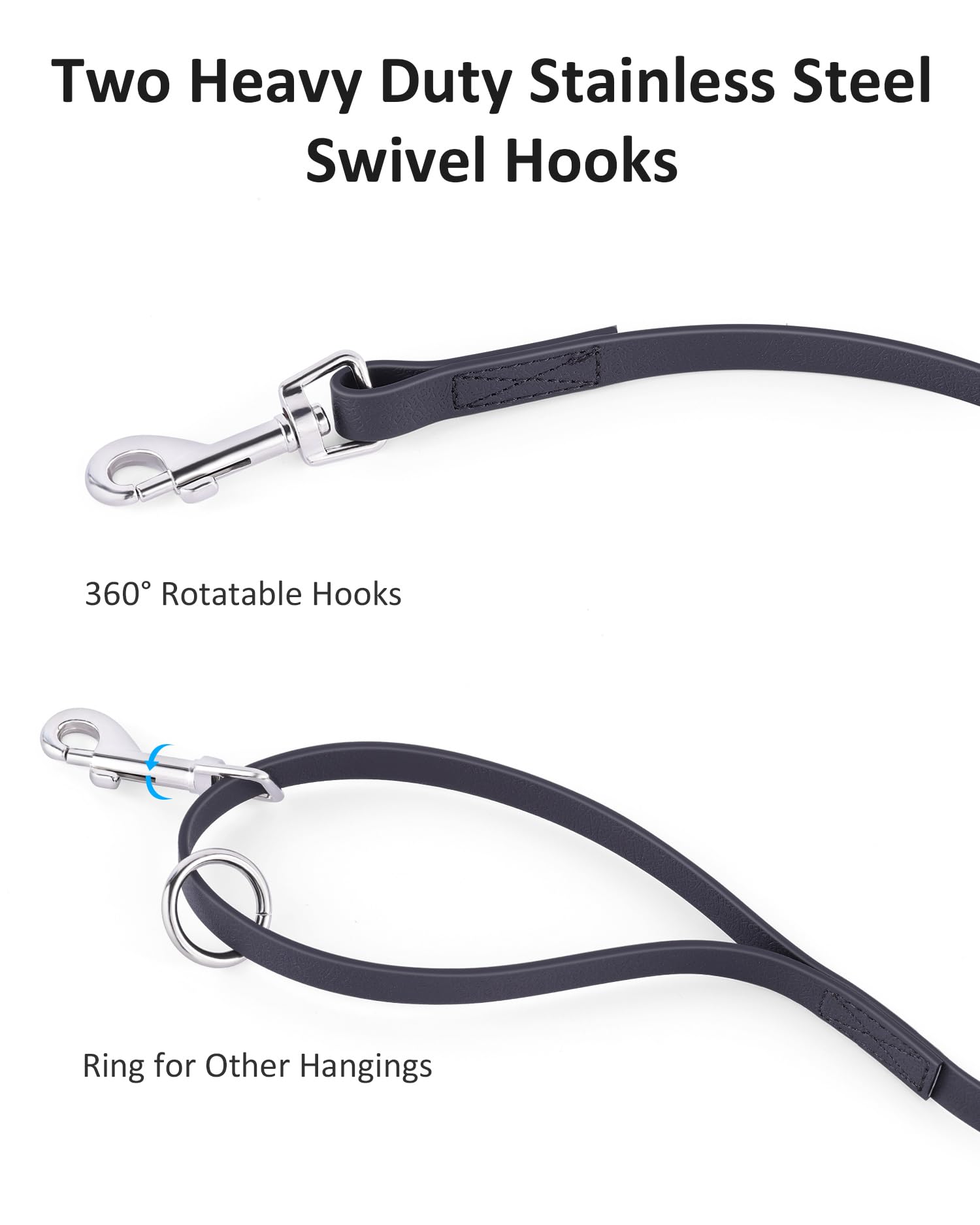 Waterproof Long Leash For Dogs Training 16Ft/30Ft/50Ft, Long Dog Leash Heavy Duty,Dog Lead For Large Medium Small Dogs Outside W