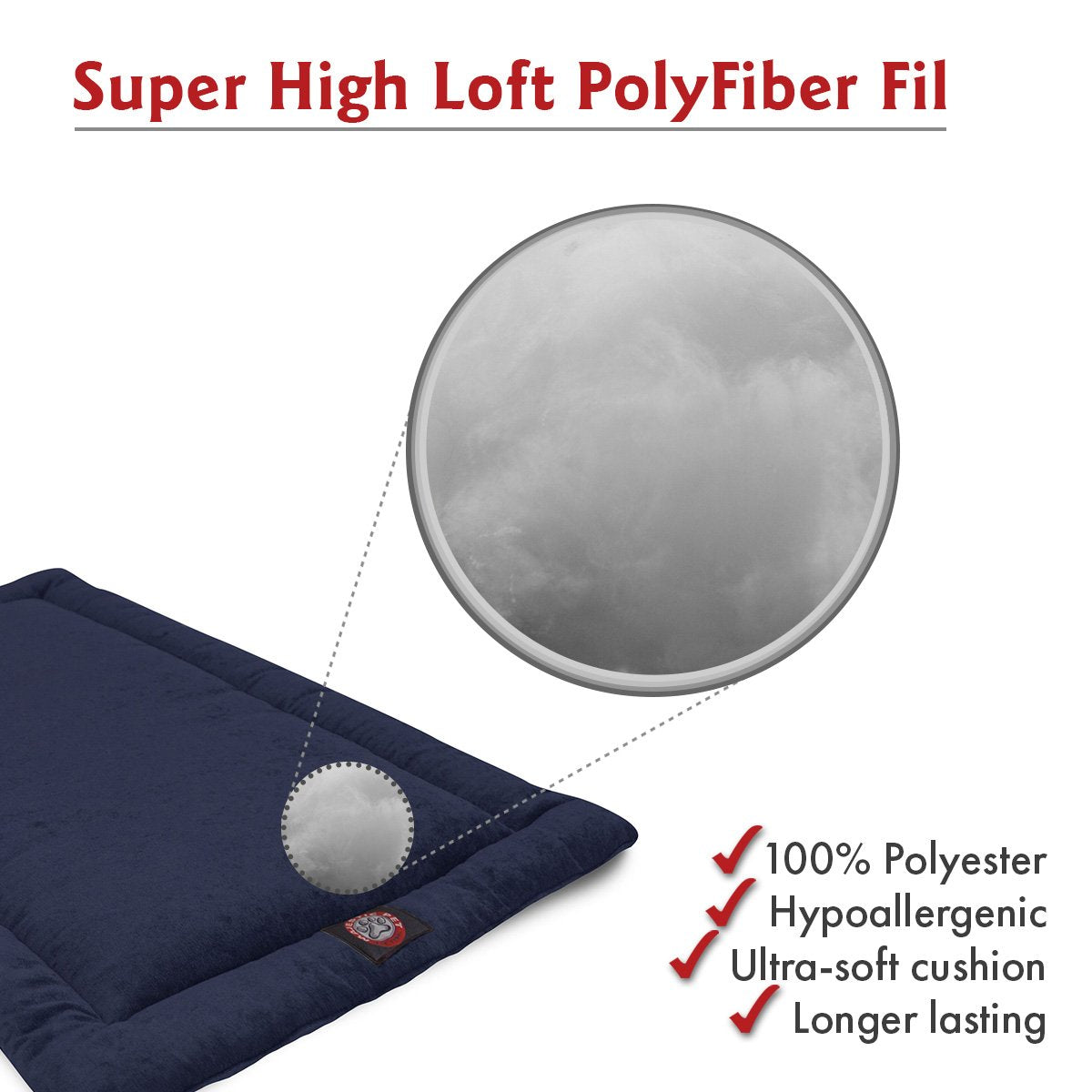 48'' Villa Navy Blue Crate Dog Bed Mat By Majestic Pet Products