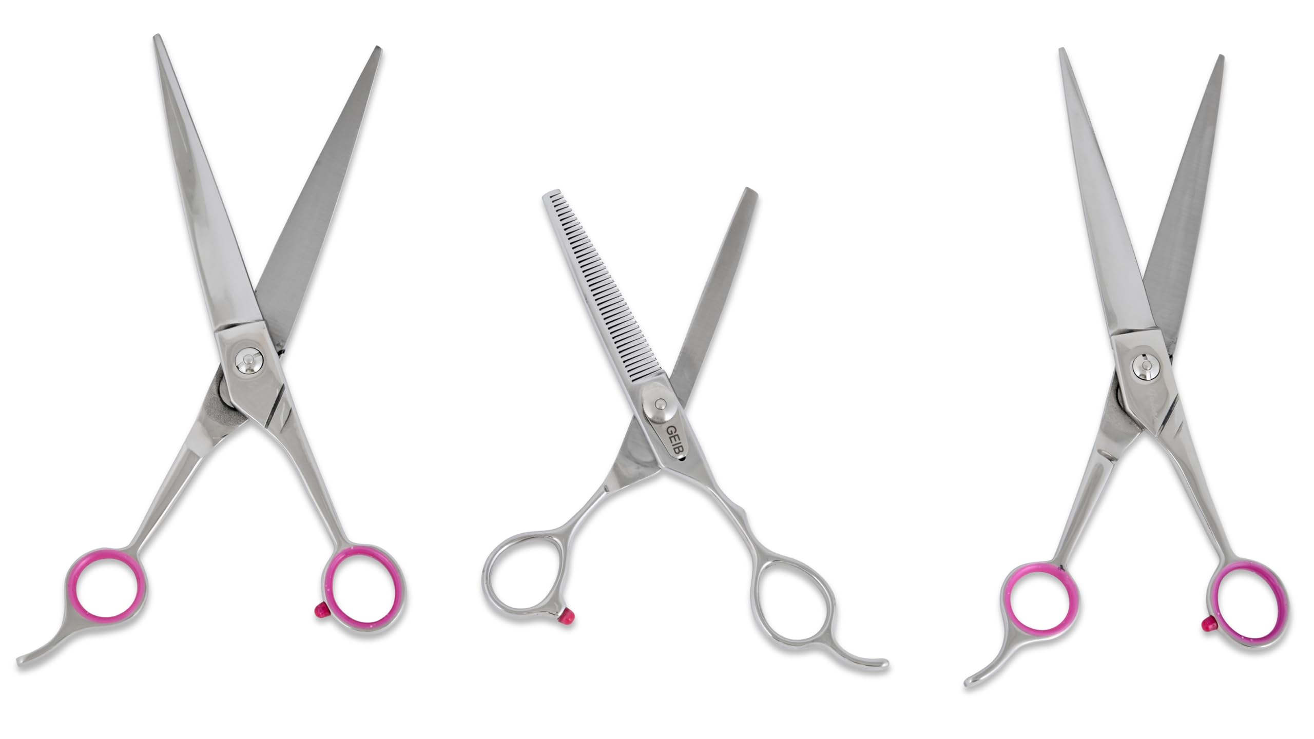 Geib Gator Shear Stainless Steel Pet Grooming Kit, 3-Pack