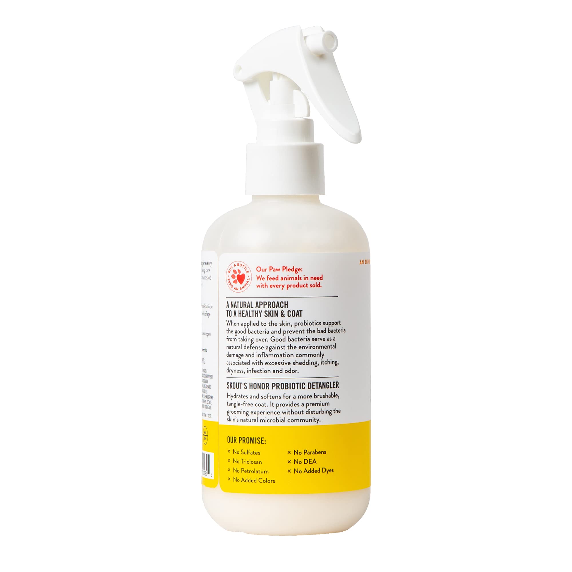 Skout's Honor Pet Detangler Spray - Hydrating with Avocado Oil & Probiotics, 8oz, Paraben & Sulfate-Free, Honeysuckle