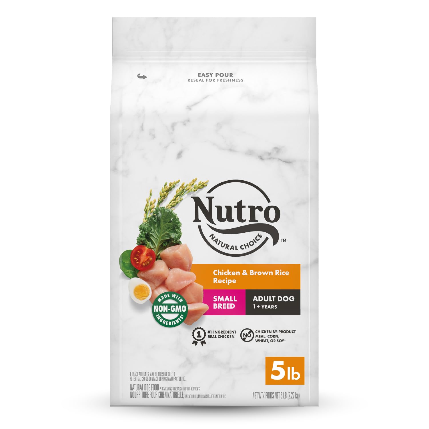 Nutro Natural Choice Adult Small Breed Dry Dog Food, Chicken and Brown Rice, 5 lbs.