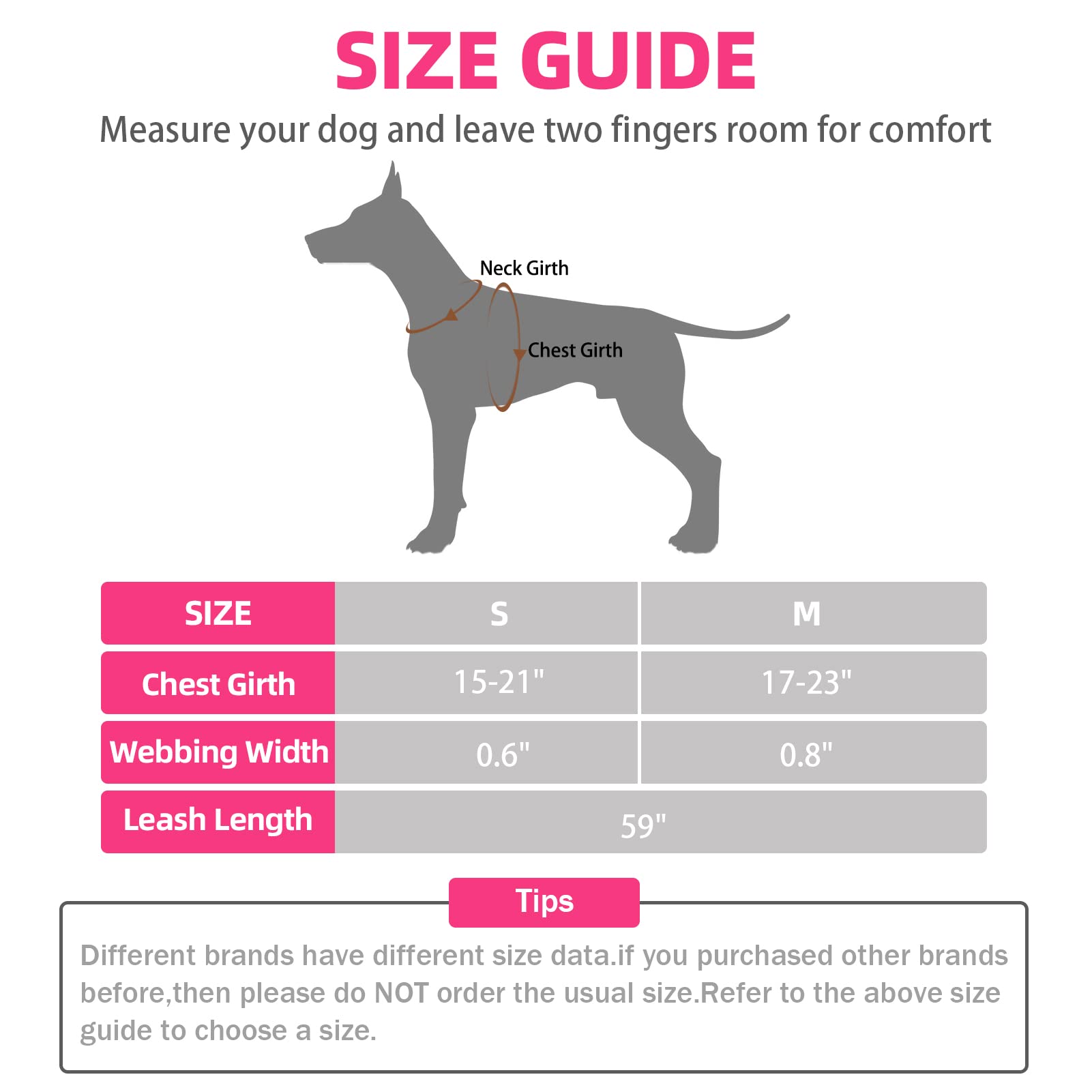 Pupteck Dog Harness And Leash Set No Pull Step In Soft Adjustable Pet Harnesses For Small Medium Dogs Outdoor Walking Training, Pink M