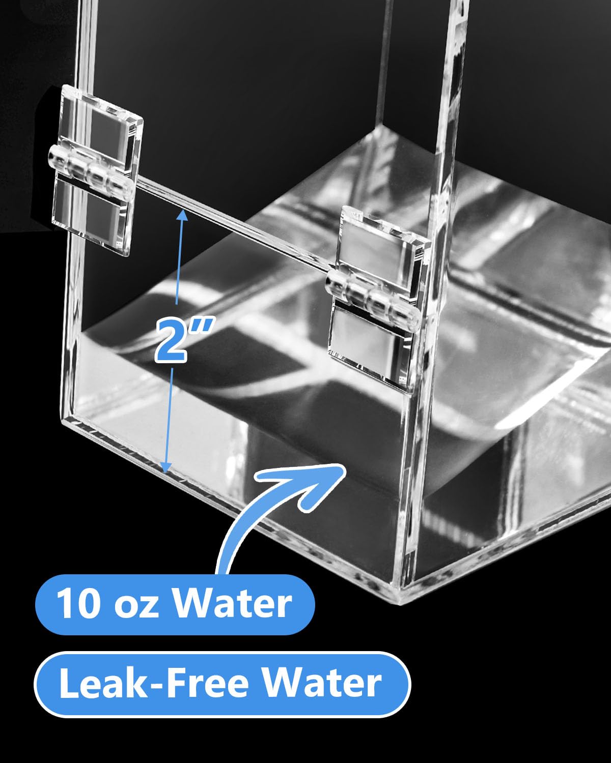 Jumping Spider Enclosure - 3X3X6 Inch Mini Tarantula Enclosure, Small Jumping Spider Accessories Terrarium, Acrylic Full Transpa