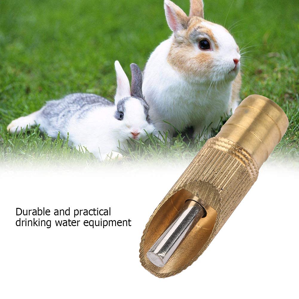 10Pcs Automatic Rabbit Water Feeder, Stainless Steel Nipple Waterer For Rabbit Bunny(#1)