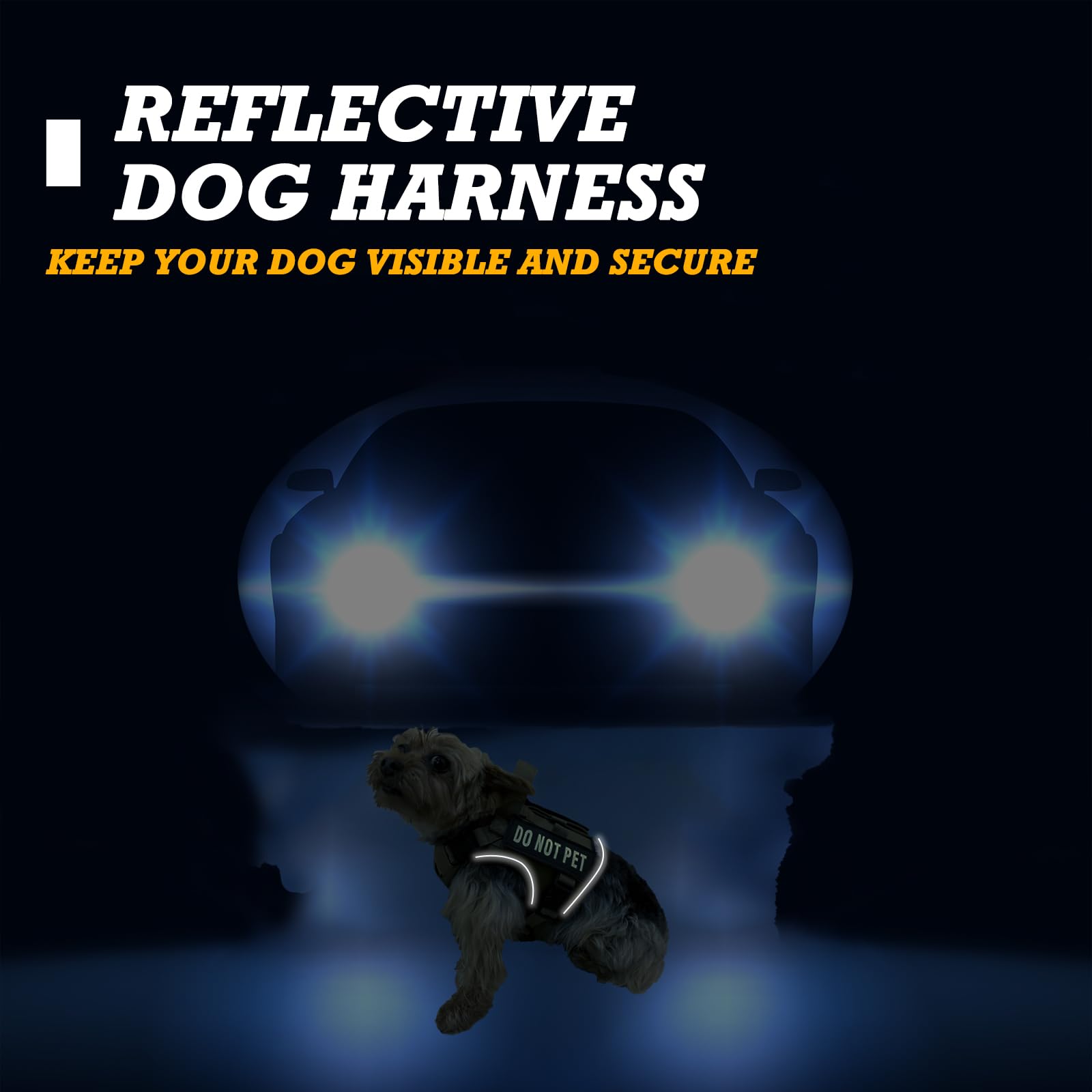 Dnallrino Tactical Dog And Cat Harness For Xxs, Xs And Small Puppy, Air Pet Vest No Pull With Reflective Do Not Pet Patches, Bre