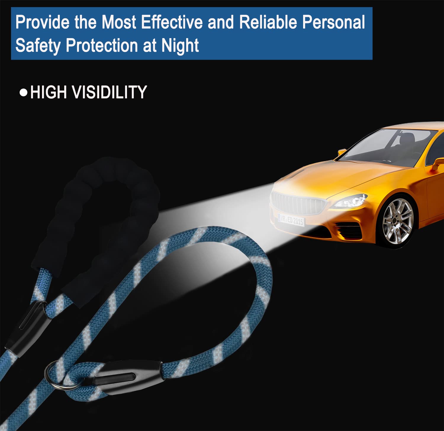 Dog Leash, 6 Ft Slip Lead Dog Leashes, Durable Premium Quality Strong Training Rope Slip Leash With Comfortable Padded Handle An