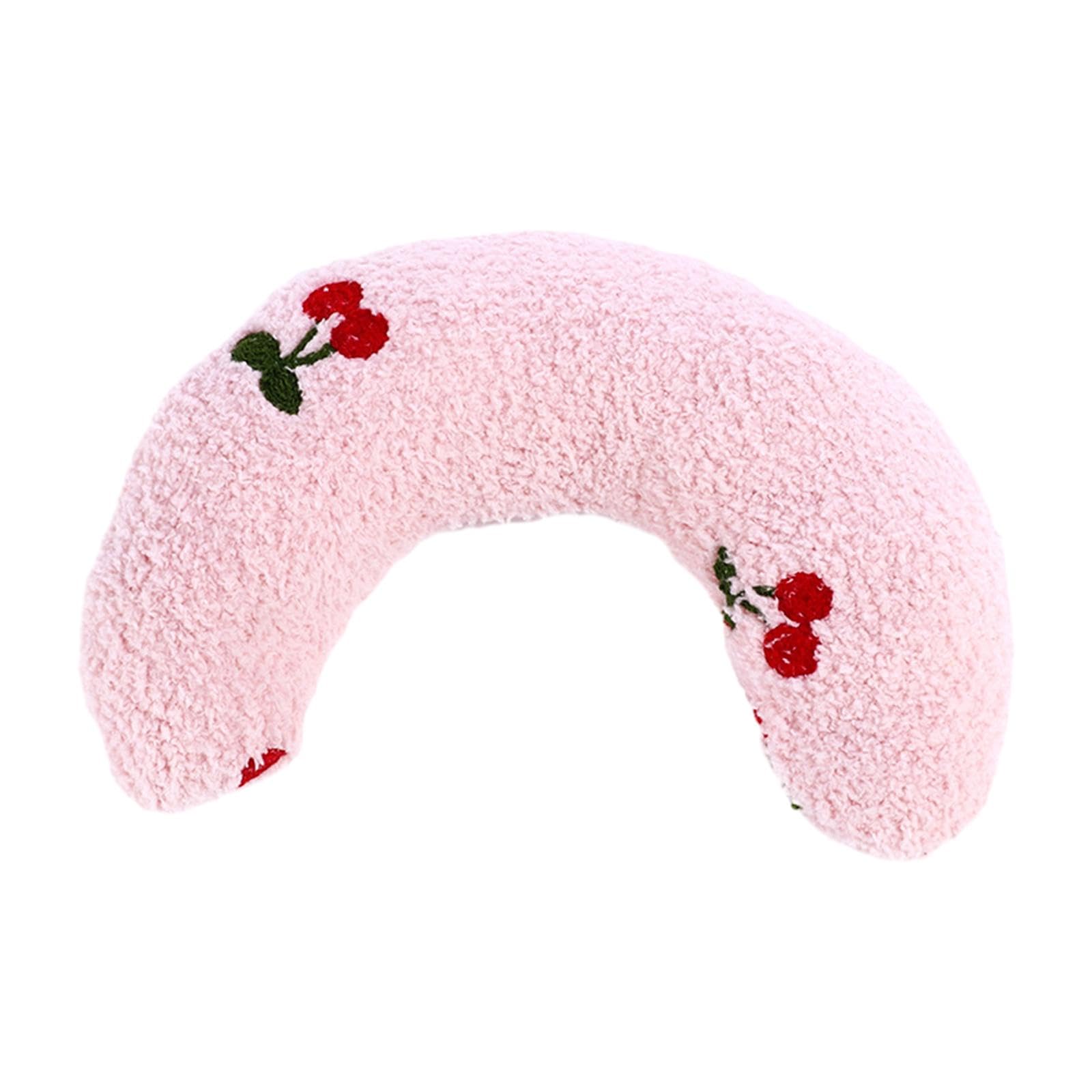 CALANDIS Pet Neck Pillow Half Donut Cushion Sleep Pillow for Cat Kitty Small Dog Pink | Beds | Dog Supplies
