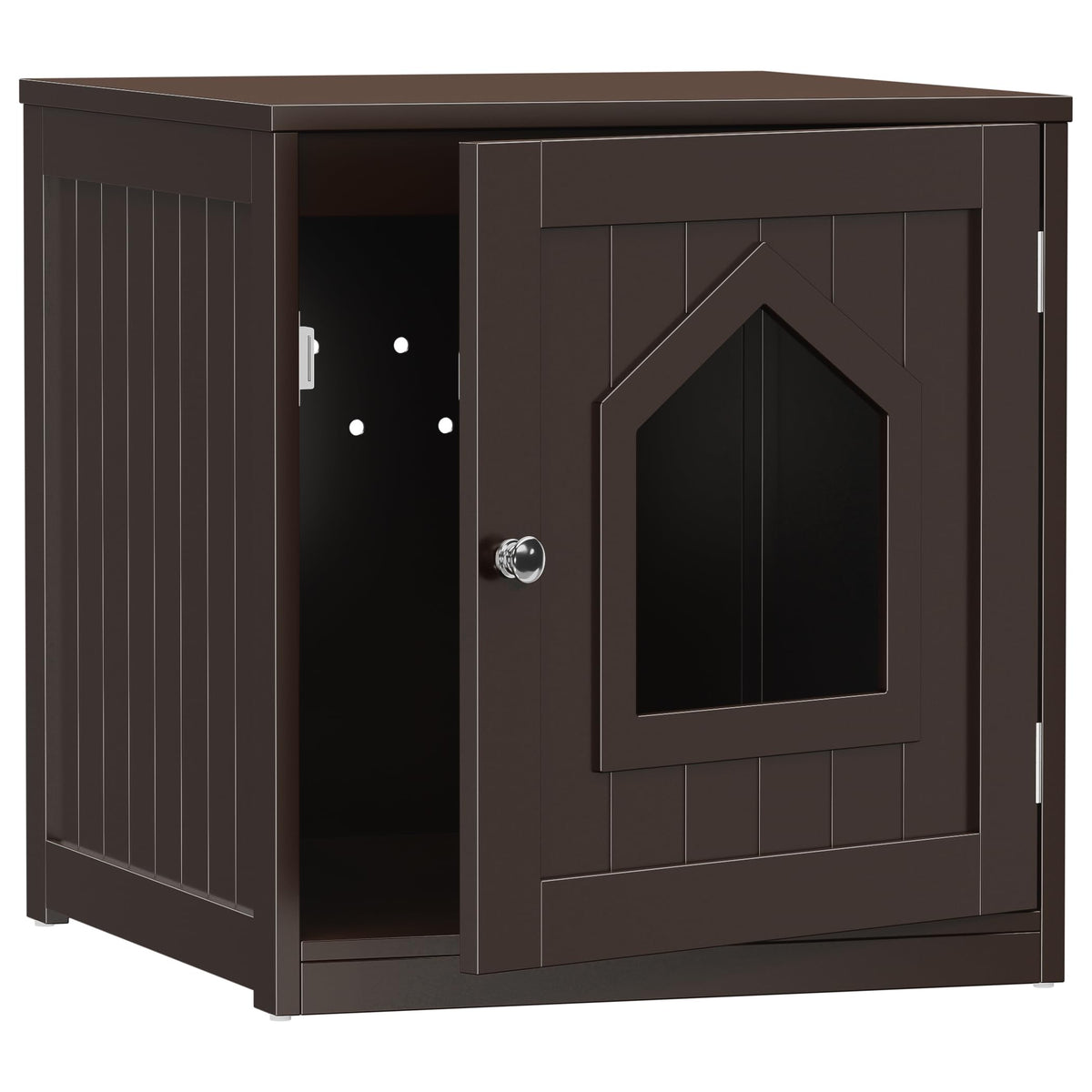Zeny Cat Litter Box Furniture Hidden, Enclosed Cat Litter Box With Vent Holes, Indoor Cat Box Cabinet, Wooden Cat Washroom, End 