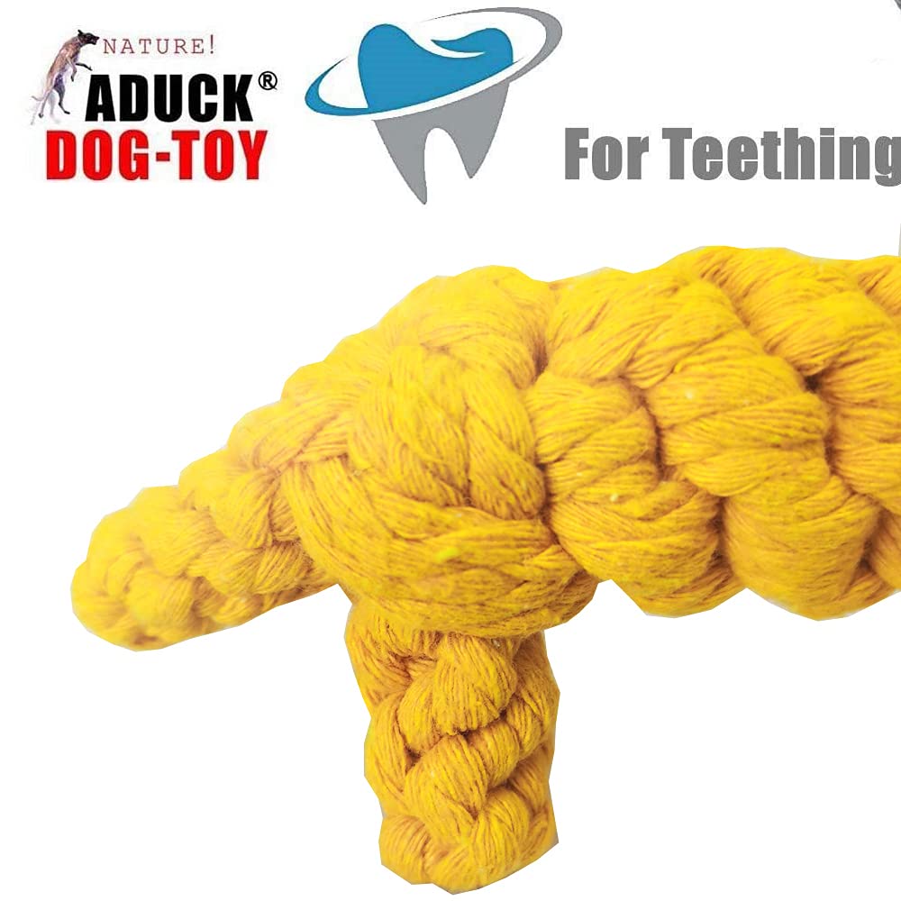Aduck Pet Puppy Dog Cotton Rope Chew Toys For Teeth Cleaning, Elephant And Giraffe Design