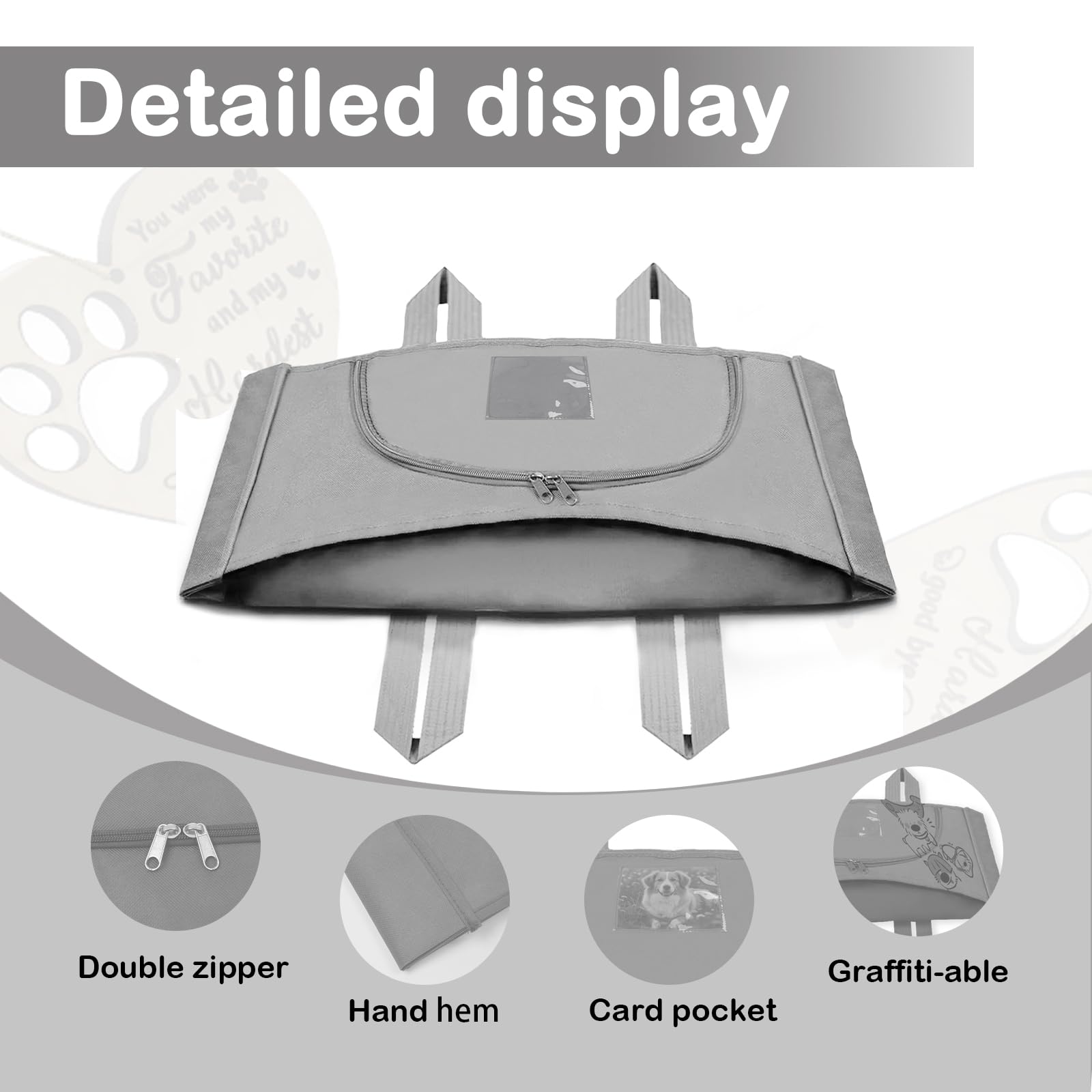 Lzhtime Pet Burial, Eco Friendly Pet Body Bag Suitable For All Kinds Of Pets Pet Casket For Burial And Cremation(Gray,S)