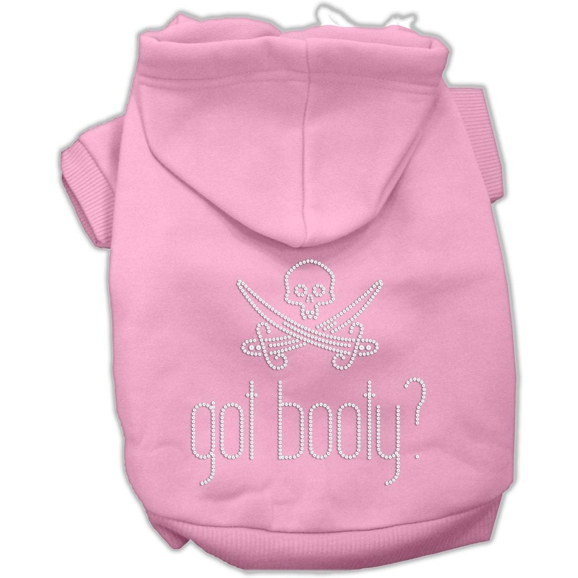 Mirage Pet Products 20-Inch Got Booty Rhinestone Hoodies, 3X-Large, Pink