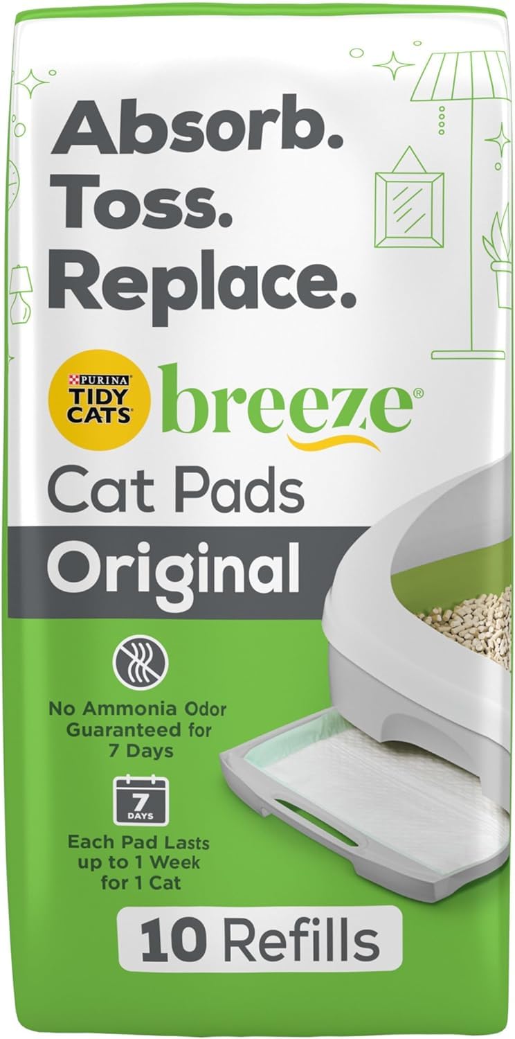 Tidy Cats Purina Breeze Cat Pads Refill Pack - 10-Count Pouches