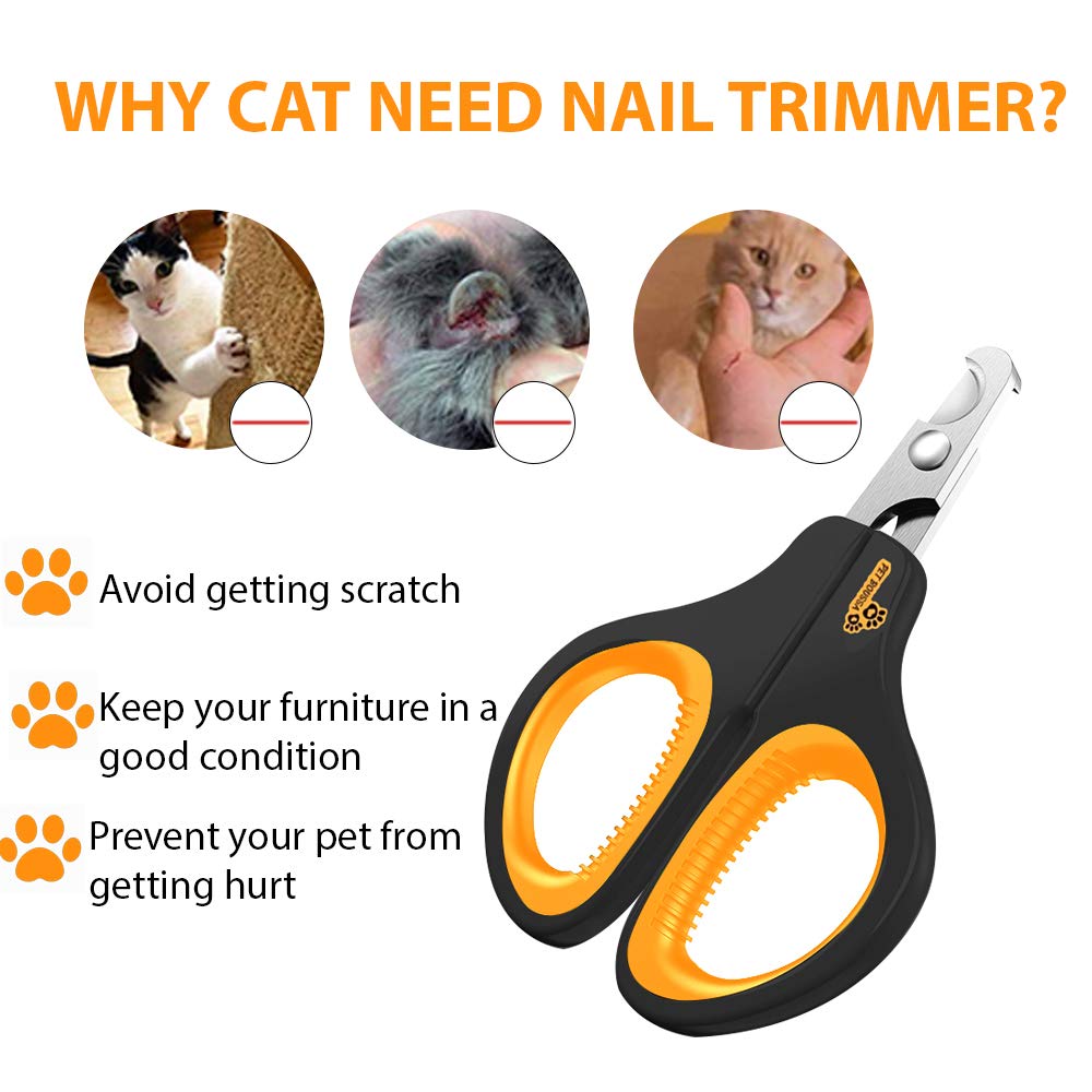 Cat Nail Clipper - Professional Cat Claw Trimmer & Cat Claw Clipper - Cat Nail Trimmers Suits All Small Animals Such As Dogs, Cats, Puppies, Kittens, Birds, Hedgehogs, Ferrets, Rabbits, Hamsters ..