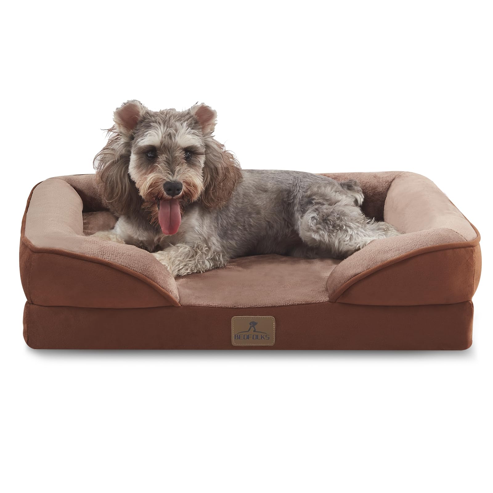 Bedfolks Orthopedic Dog Bed, Waterproof Dog Sofa Bed For Small Dogs & Cats, Egg Foam Pet Couch Bed With Removable Washable Cover