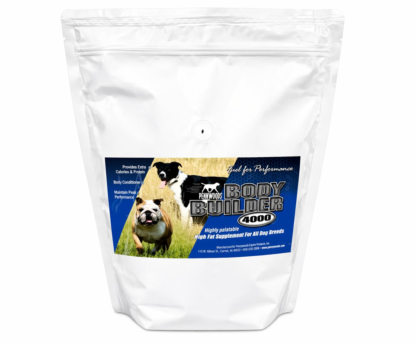 Pennwoods Body Builder 4000 for Dogs - 40% Fat Calorie Dense Weight Gainer 26% Protein for Muscle & Energy - for Hard Keepers, H