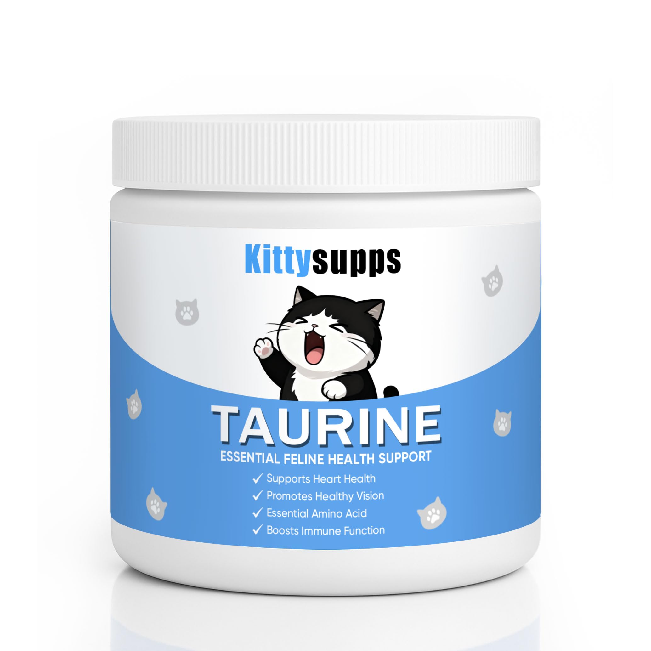 KittySupps Taurine Supplement for Cats, Kitty Supps Taurine Powder, Supports Heart & Eye Health, Boost Energy & Vitality, Mix in