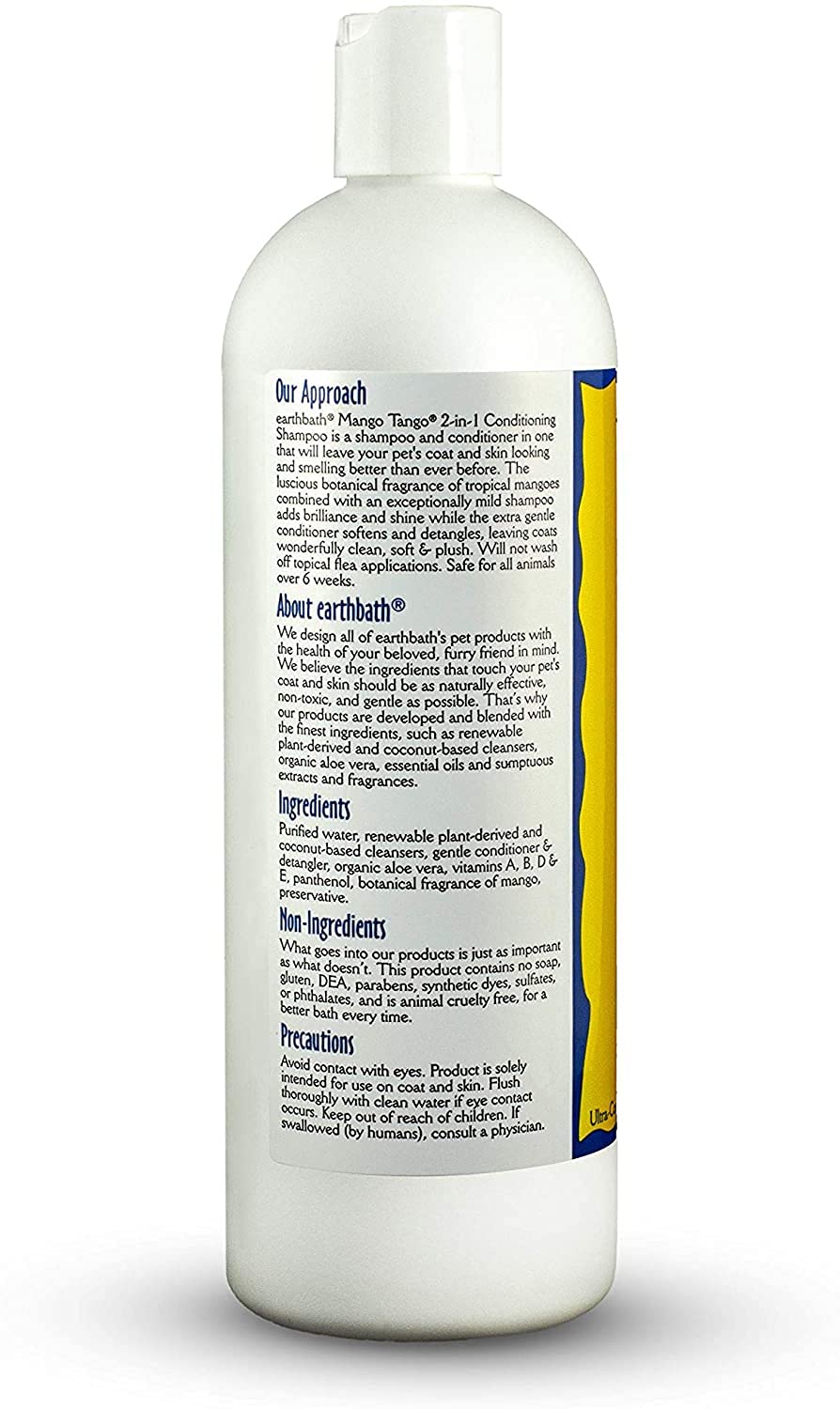 Earthbath, Mango Tango 2-In-1 Conditioning Shampoo - Cruelty Free Dog Shampoo And Conditioner, Made In Usa, Gentle Dog Conditioner, Best Puppy Shampoo & Puppy Supplies, Safe Dog Wash - 16 Oz (2 Pack)