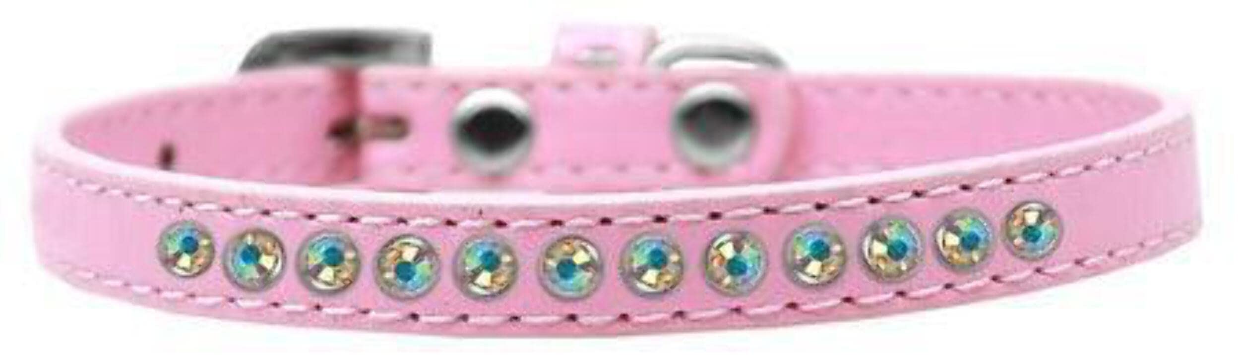 Dog, Puppy & Pet Fashion Collar, "Aurora Borealis Crystal Rimsets" Lavender 16