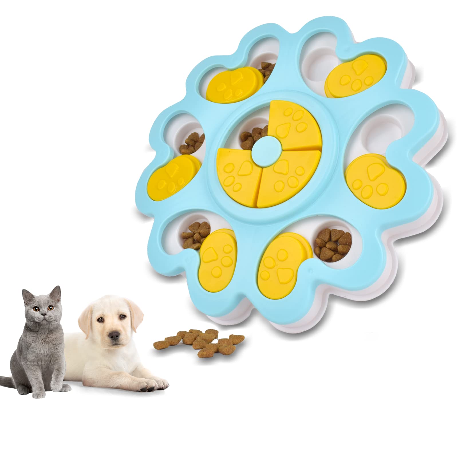 Cdipesp Dog Puzzle Toys for Smart Dogs Treat Dispensing Mental Stimulation Toys Dog/Cat Puzzle Feeder Dog Enrichment Toys Intera