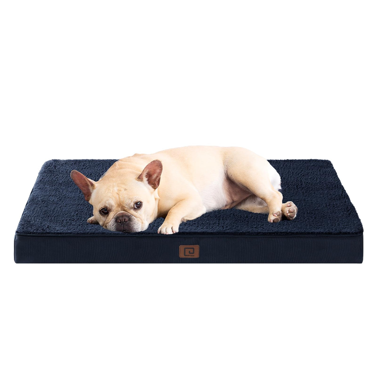 Eheyciga Orthopedic Medium Dog Beds For Small Dogs With Removable Washable Cover For Crate, Navy, 30X20