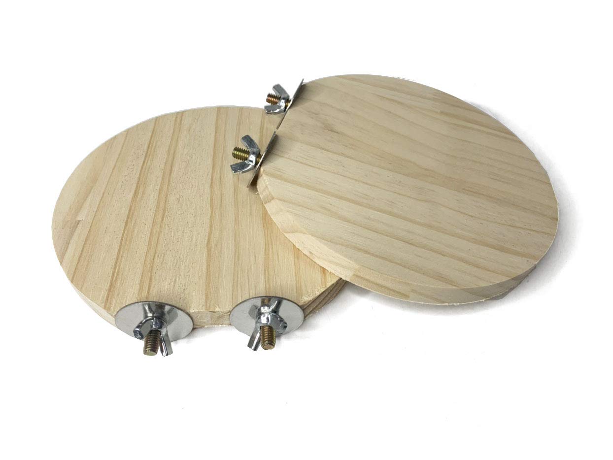 Hamiledyi 4 Pcs Natural Wood Hamster Stand Platform Rat Activity Playground Chinchilla Cage Accessories With Stainless Steel Was