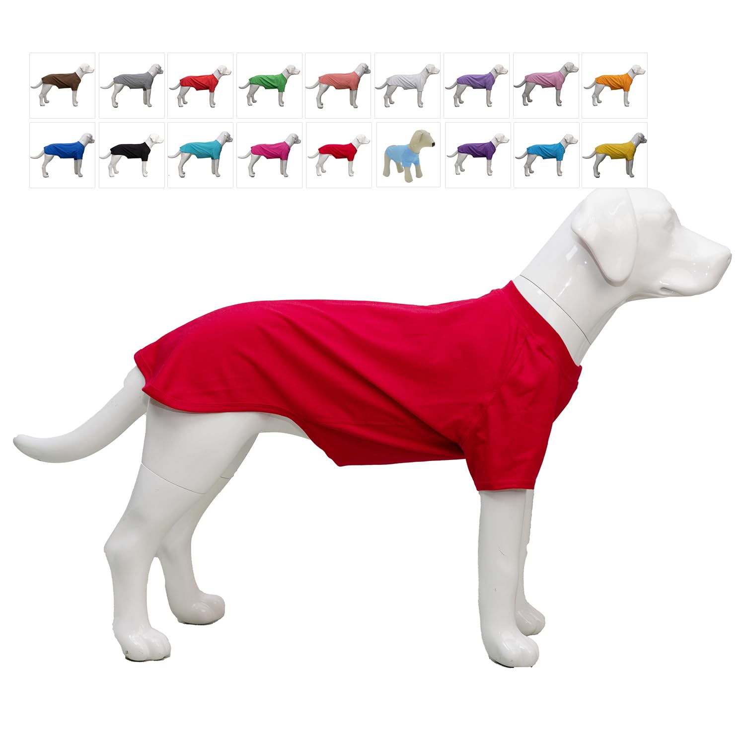 Lovelonglong Pet Clothing Dog Costumes Dachshund Clothes Blank T-Shirt Tee Shirts For Dachshund Dogs,Corgi 100% Cotton Red D-M